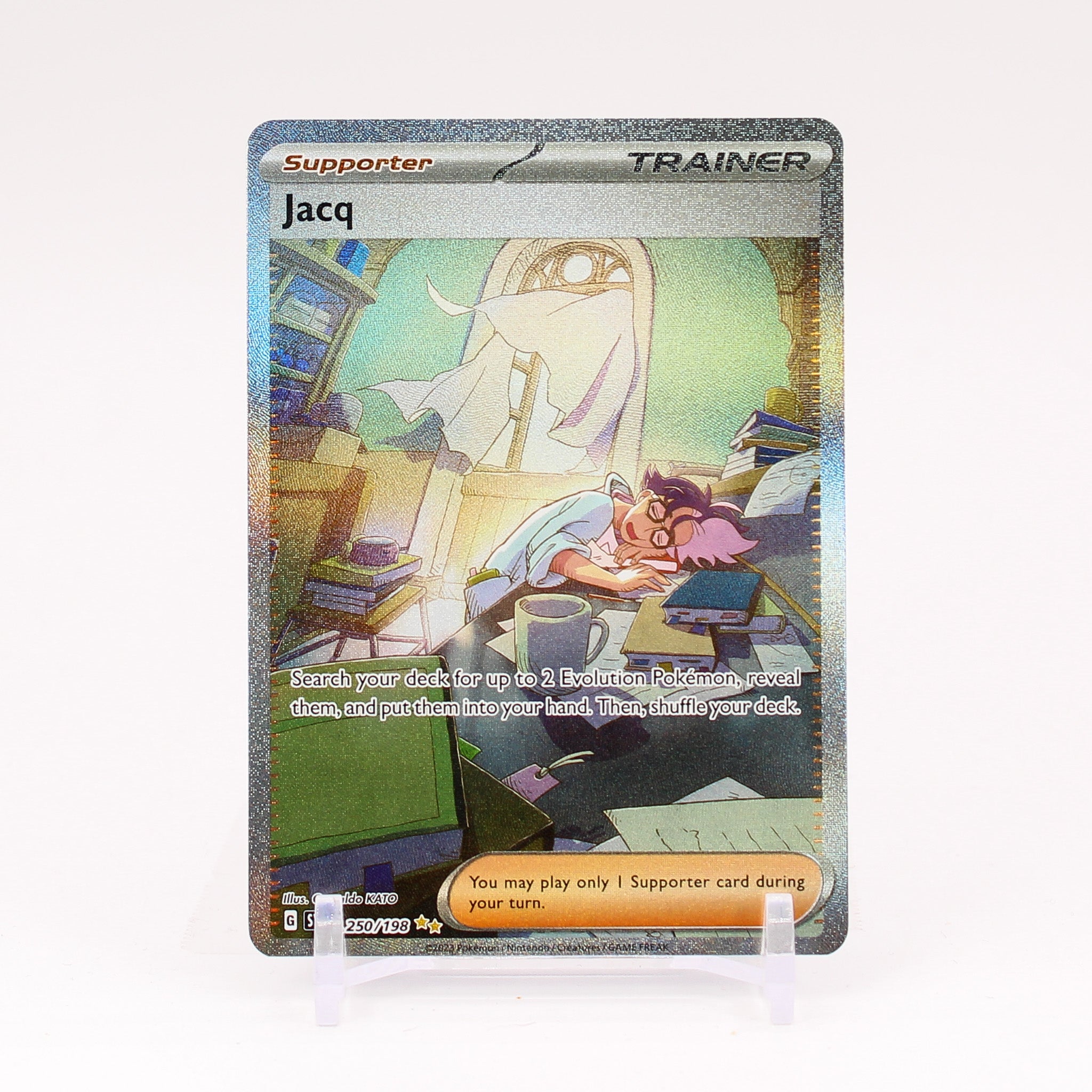 Jacq - 250/198 Scarlet & Violet ALTERNATE ART Trainer - NM/MINT