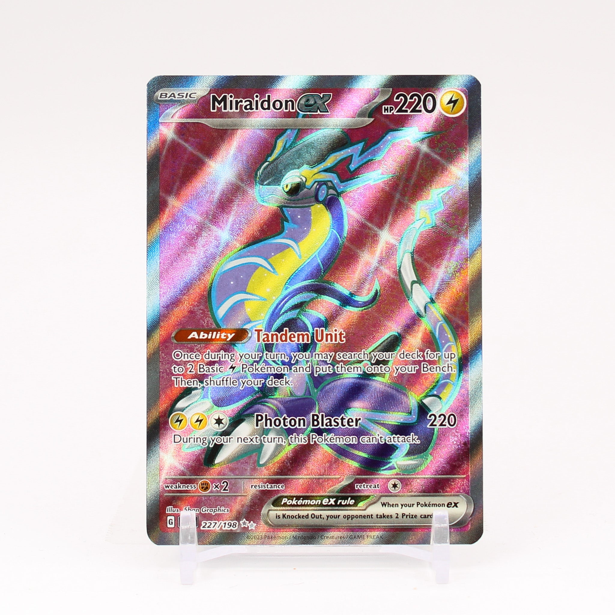Miraidon ex - 227/198 Scarlet & Violet FULL ART Pokemon - NM/MINT