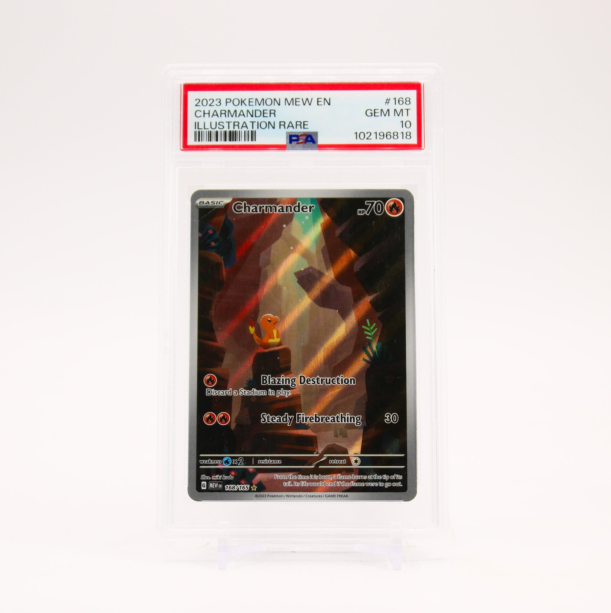 Charmander - 168/165 PSA 10 151 Illustration Rare Pokemon - GEM MT