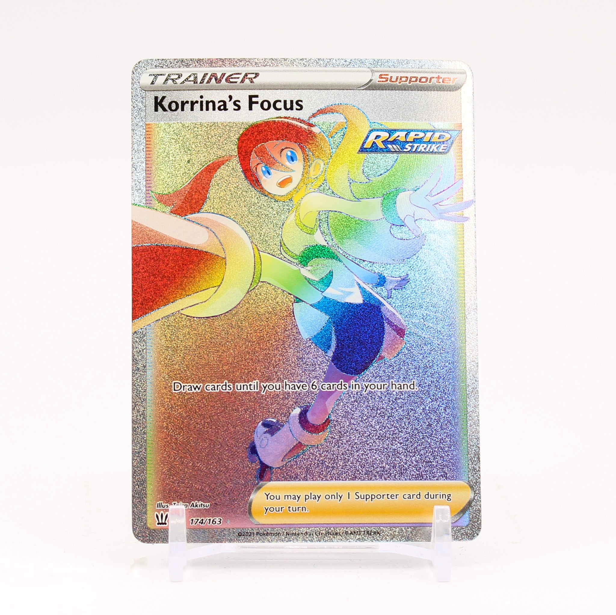 Korrina's Focus - 174/163 Battle Styles Rainbow Trainer - NM/MINT