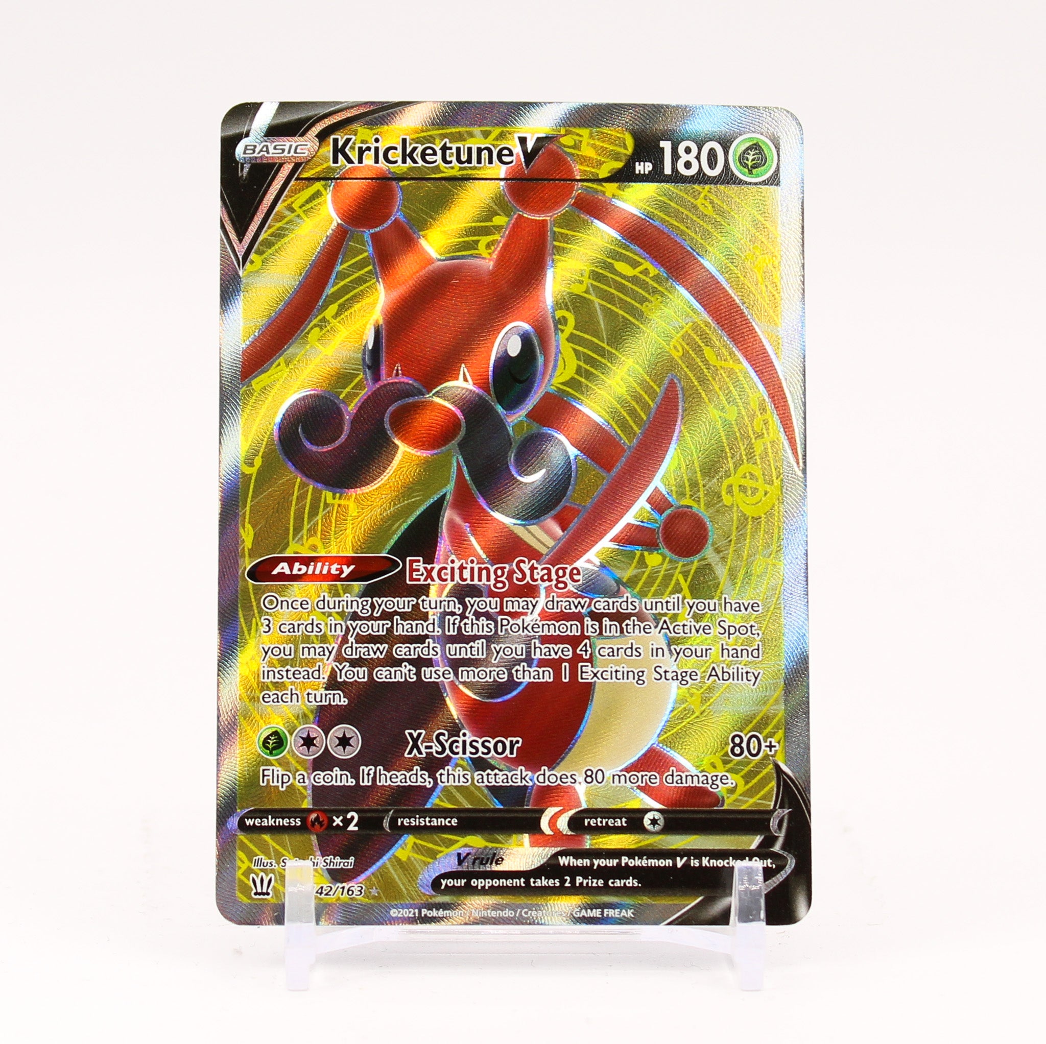 Kricketune V - 142/163 Battle Styles Full Art Pokemon - NM/MINT