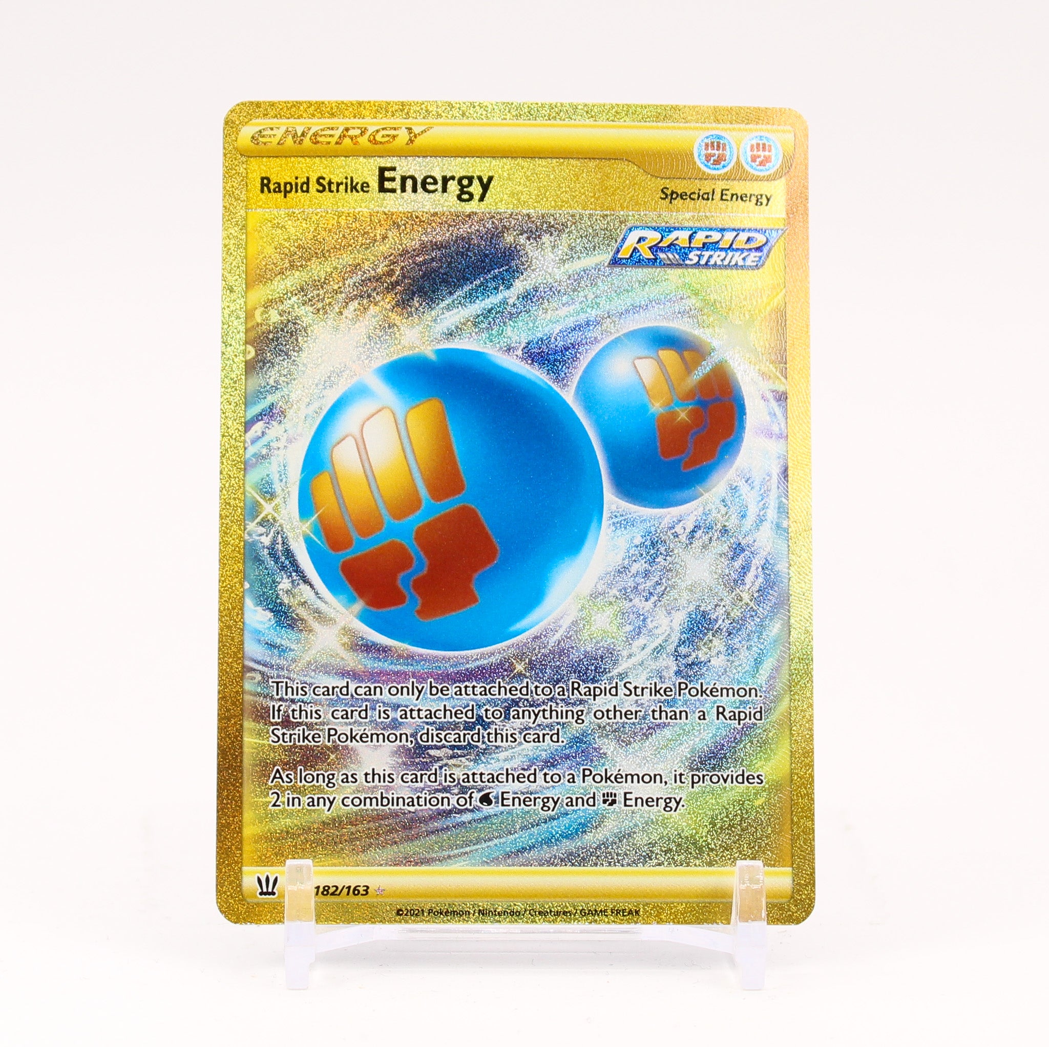 Rapid Strike Energy - 182/163 Battle Styles Gold Trainer - NM/MINT