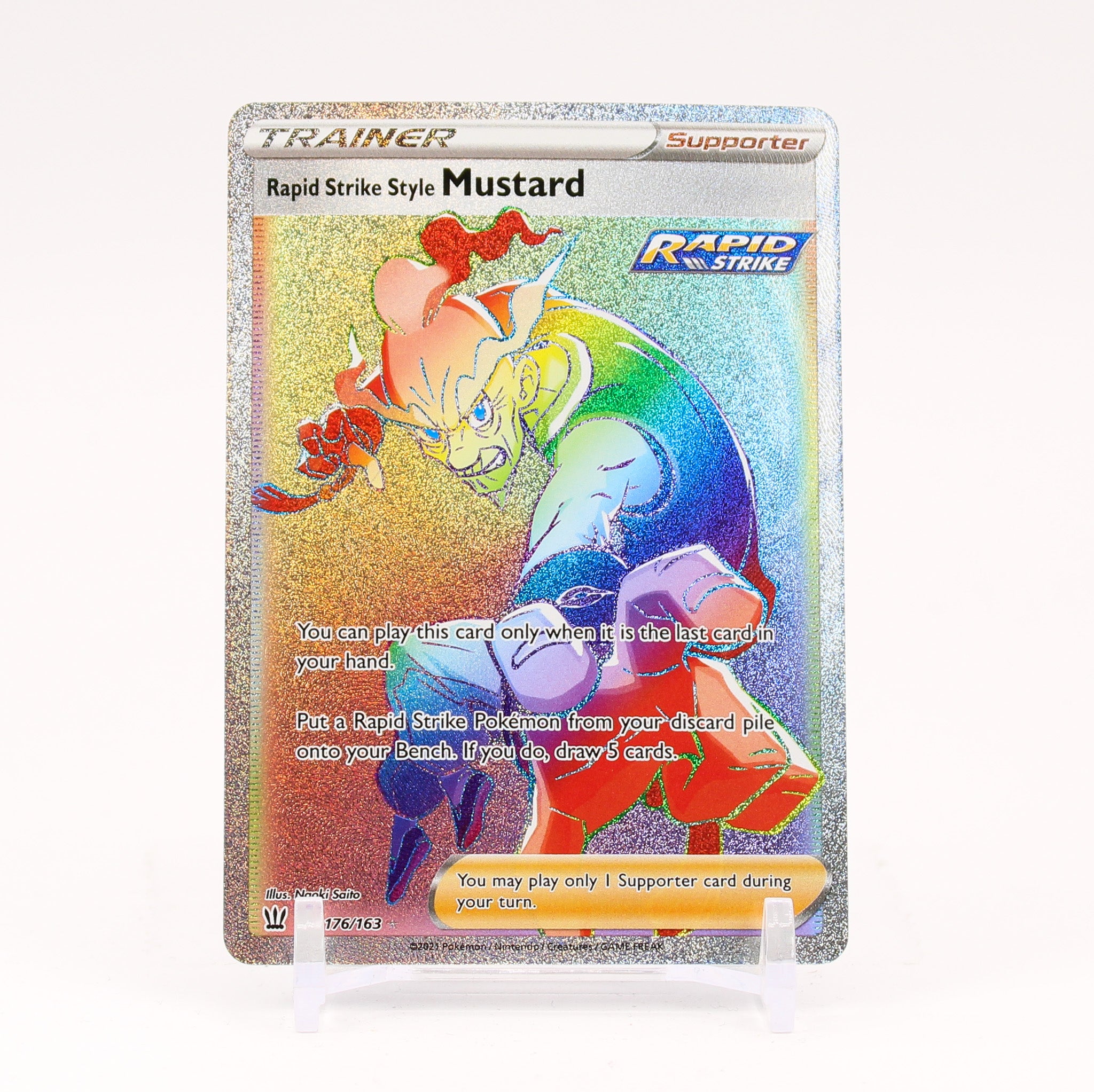 Rapid Strike Style Mustard - 176/163 Battle Styles Rainbow Trainer - NM/MINT