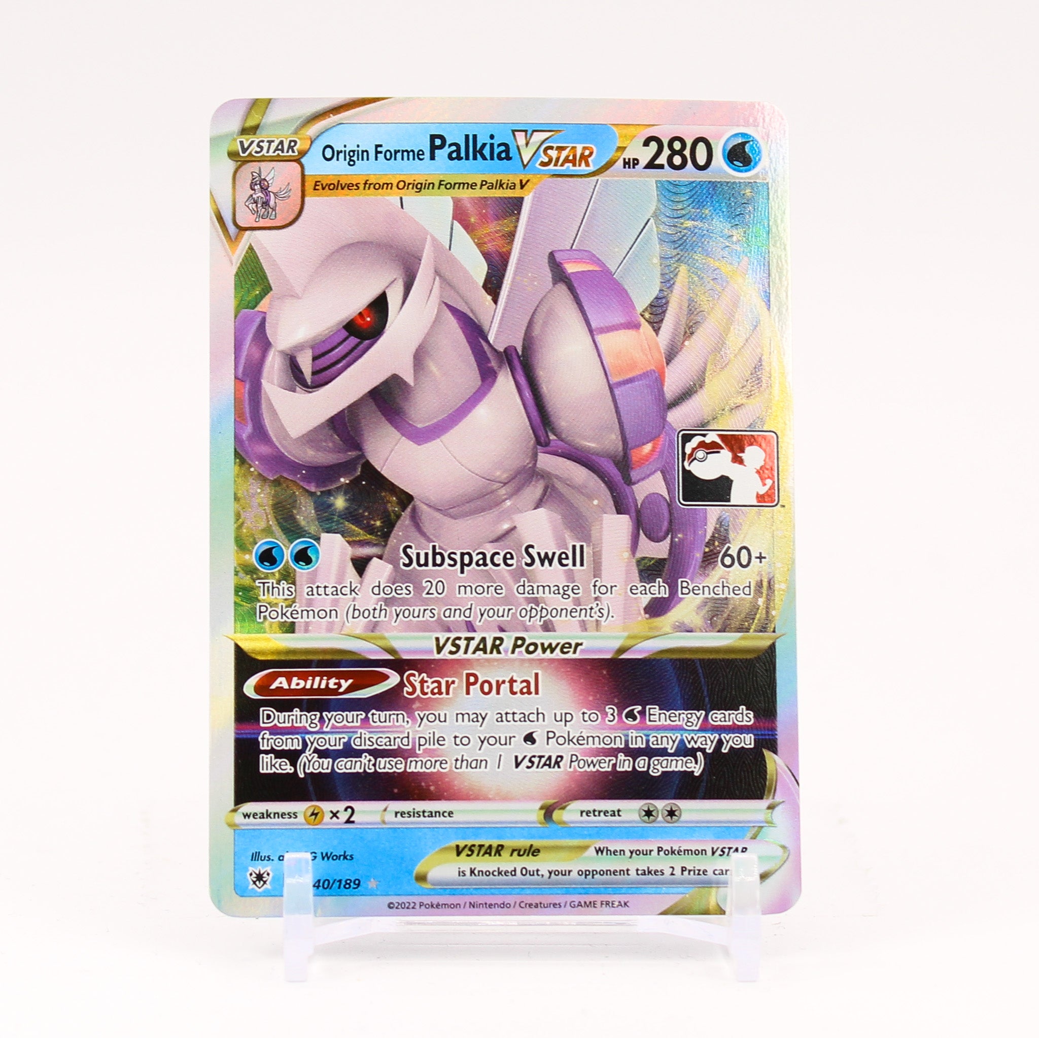 Origin Forme Palkia Vstar - 040/189 Prize Pack Series PROMO Pokemon - NM/MINT