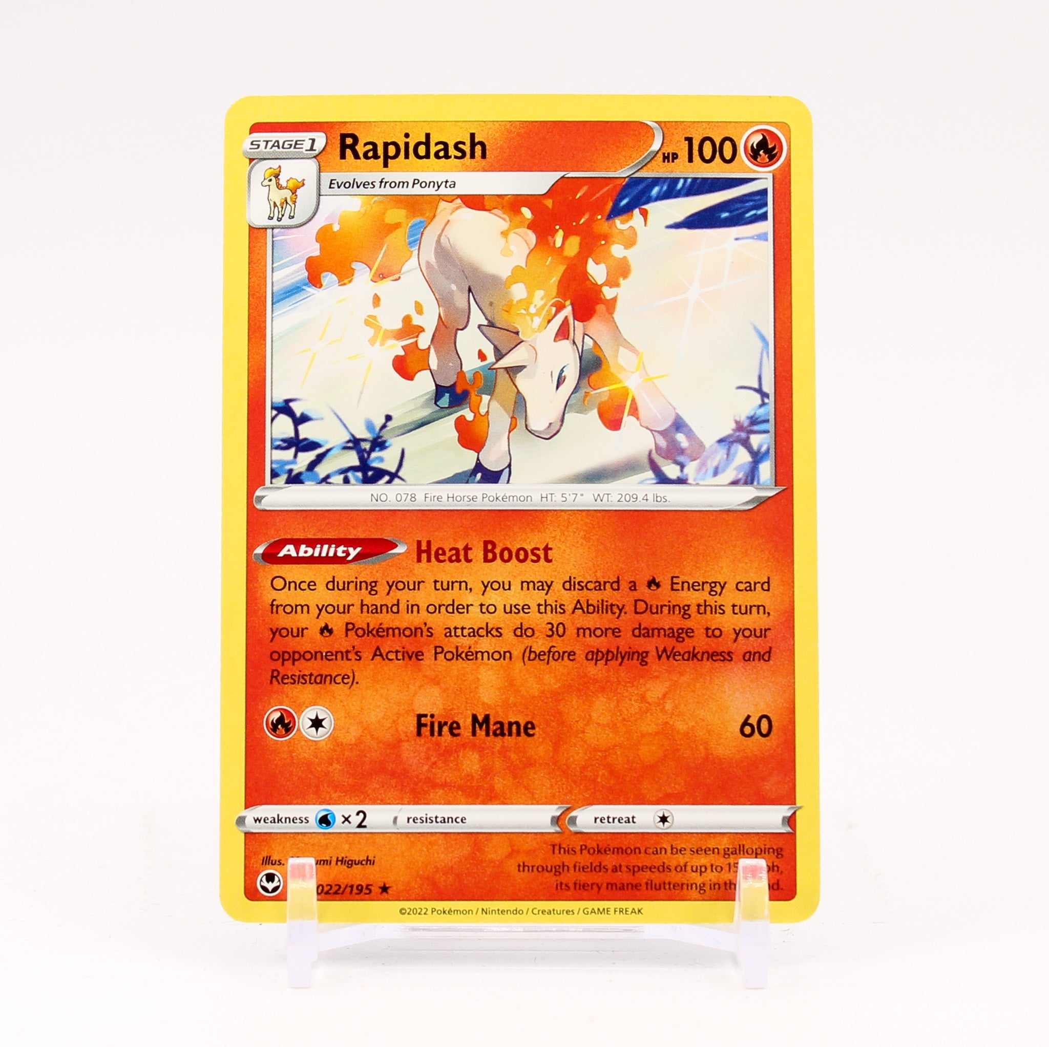 Rapidash - 022/195 Non Holo Deck Exclusive PROMO Pokemon - NM/MINT