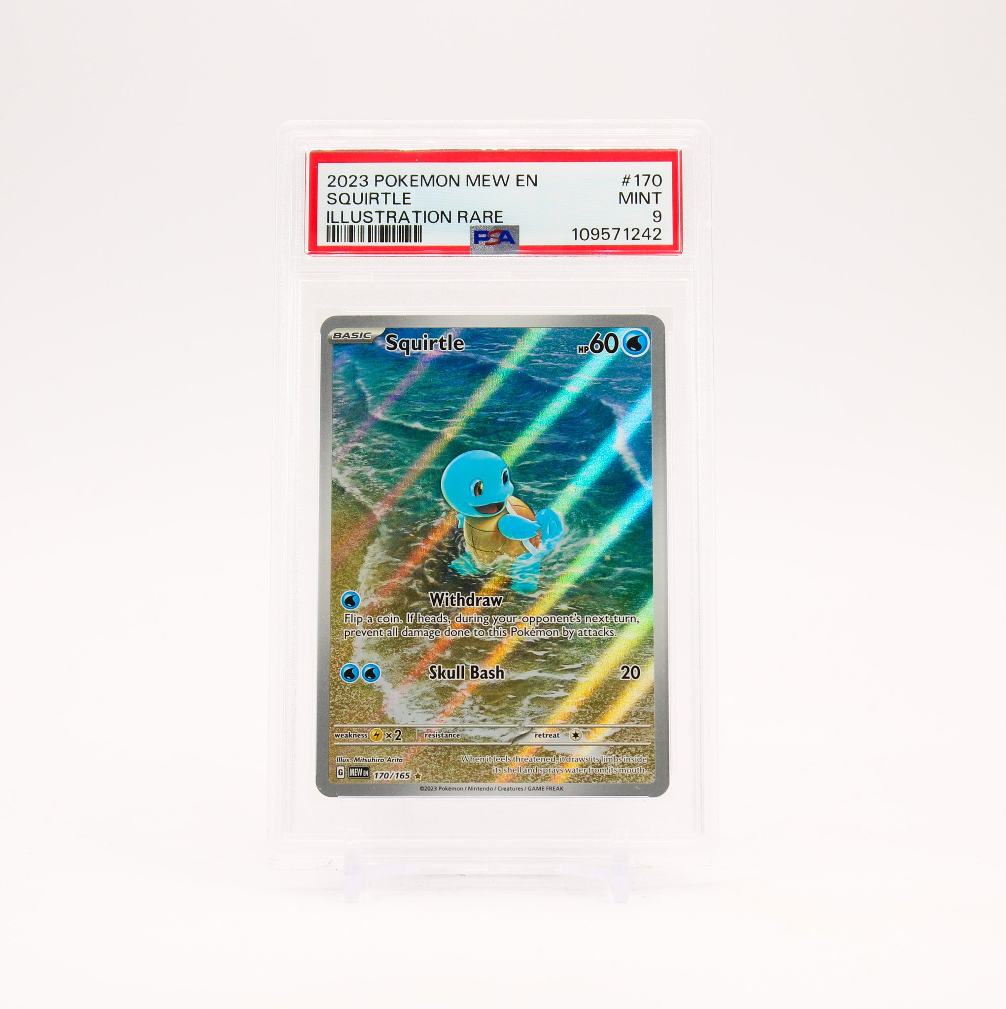 Squirtle - 170/165 PSA 9 151 Illustration Rare Pokemon - MINT
