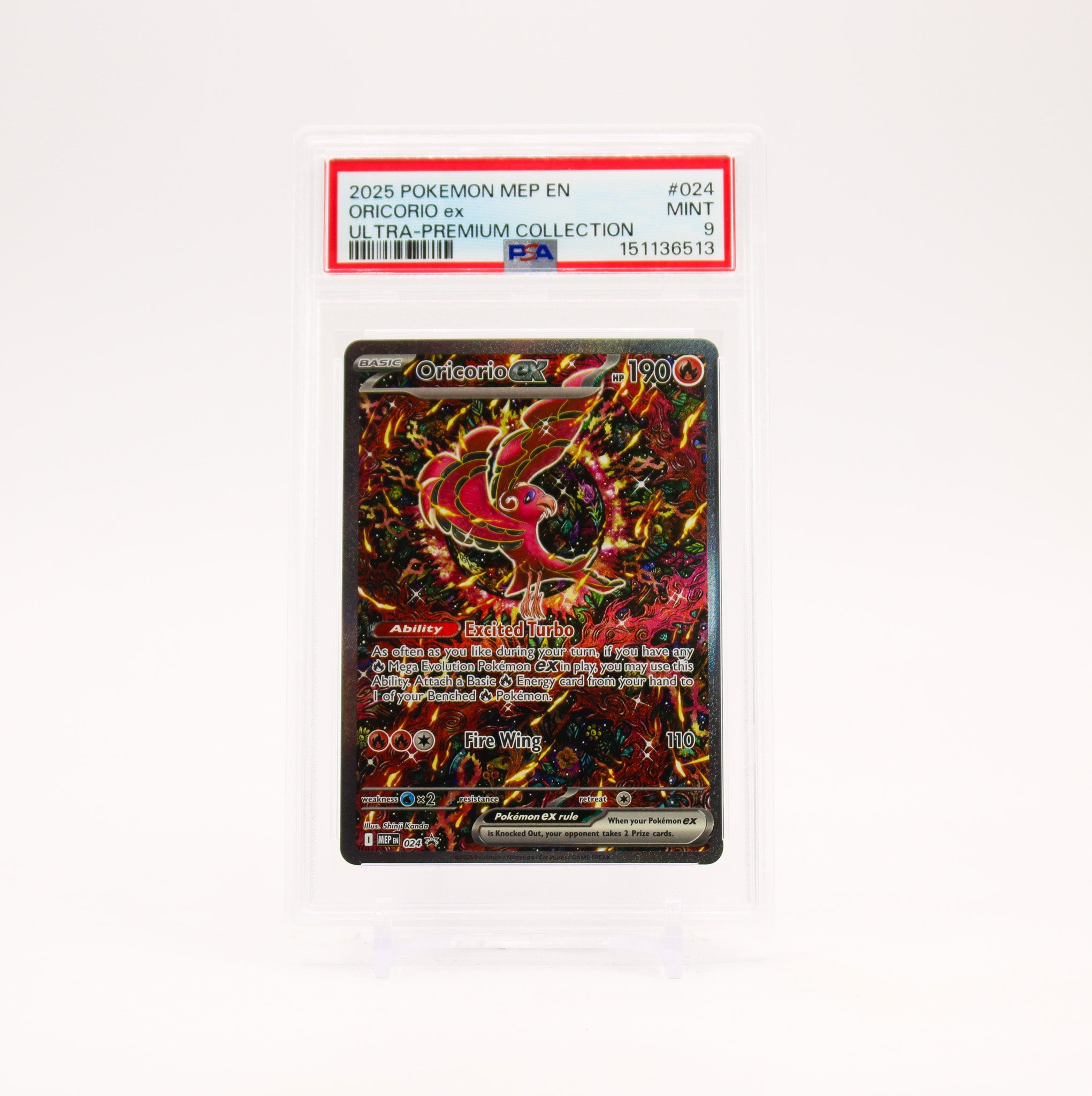 Oricorio ex - MEP024 PSA 9 UPC Promo Pokemon - MINT