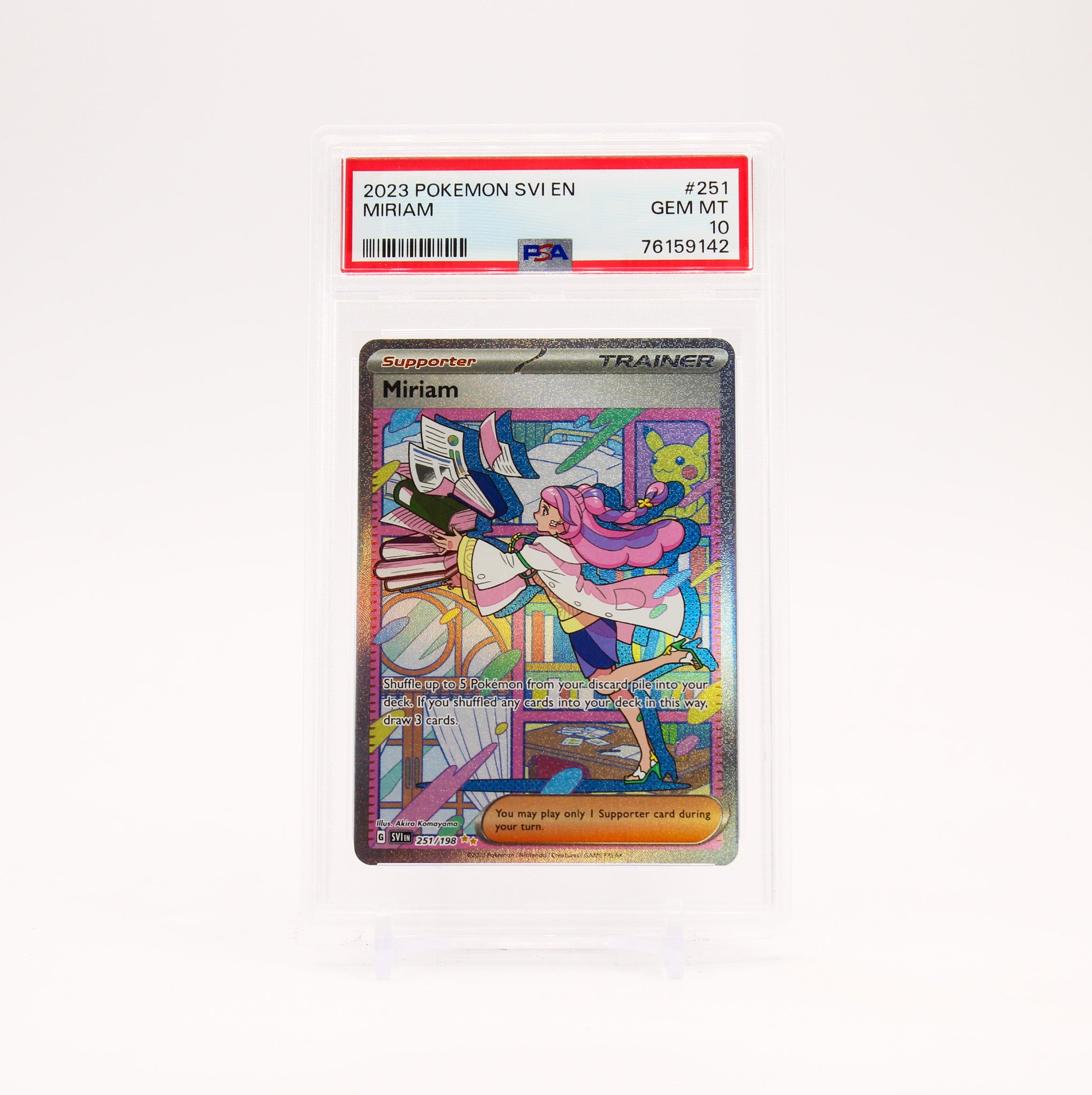 Miriam - 251/198 PSA 10 Scarlet & Violet Special Illustration Trainer - GEM MT