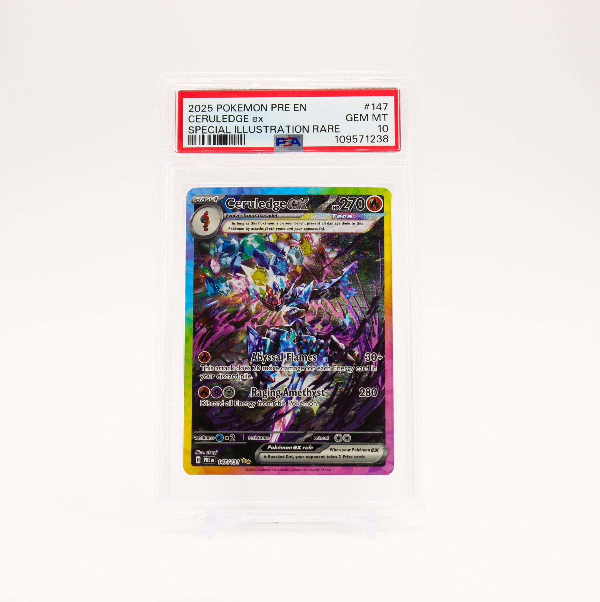 Ceruledge ex - 147/131 PSA 10 Prismatic Evolutions Special Illustration Pokemon - GEM MT