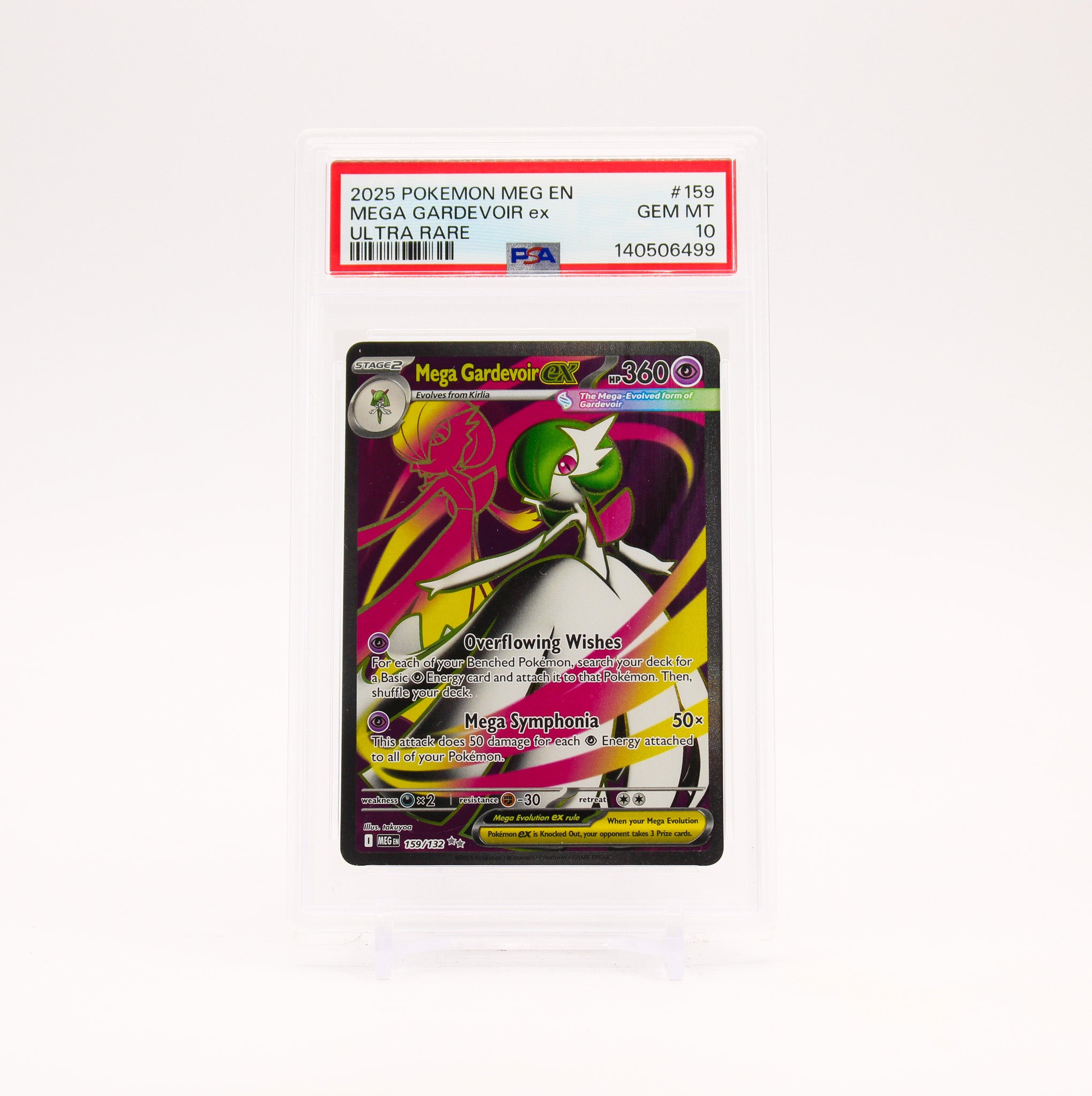 Mega Gardevoir ex - 159/132 PSA 10 Mega Evolution Full Art Pokemon - GEM MT