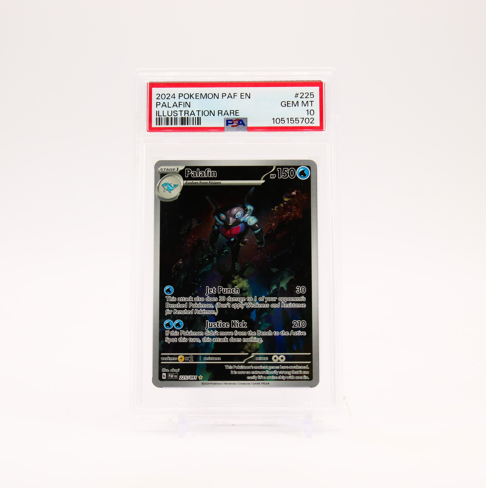 Palafin - 225/091 PSA 10 Paldean Fates Illustration Rare Pokemon - GEM MT