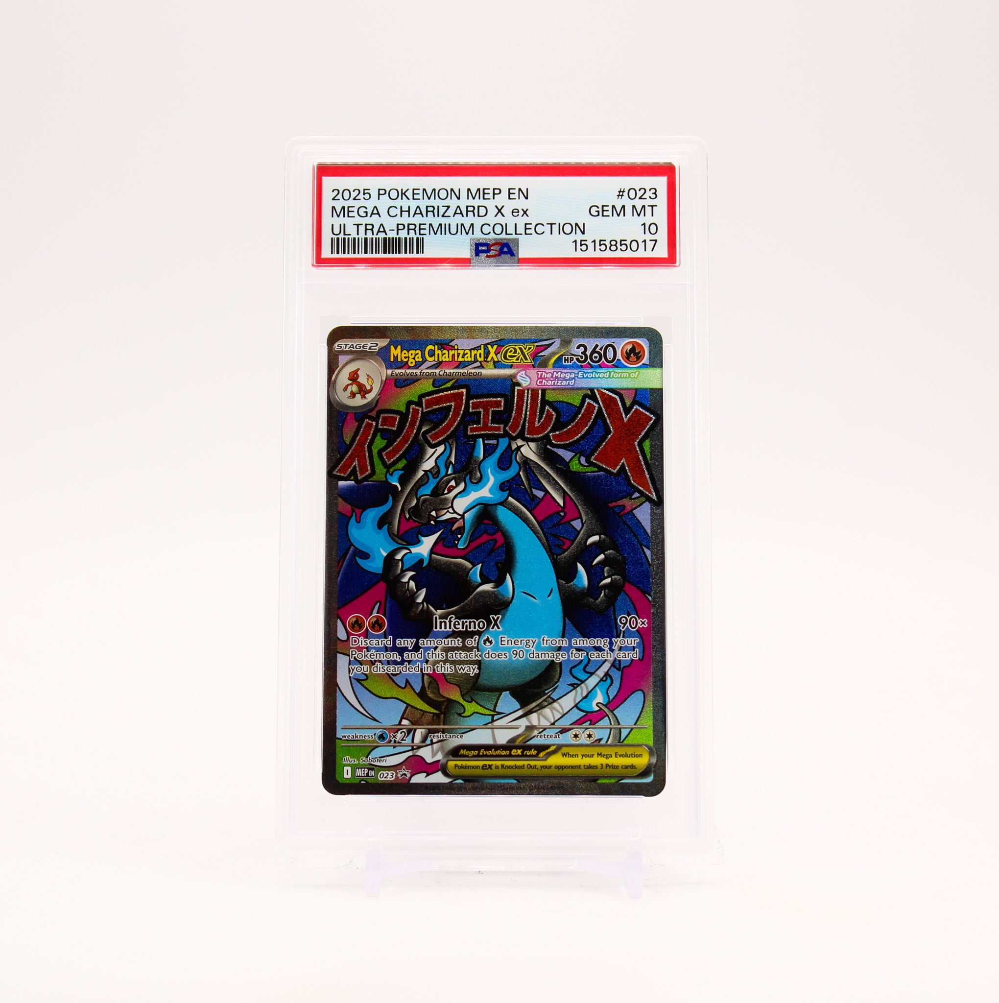 Mega Charizard X ex - MEP023 PSA 10 UPC Promo Pokemon - GEM MT