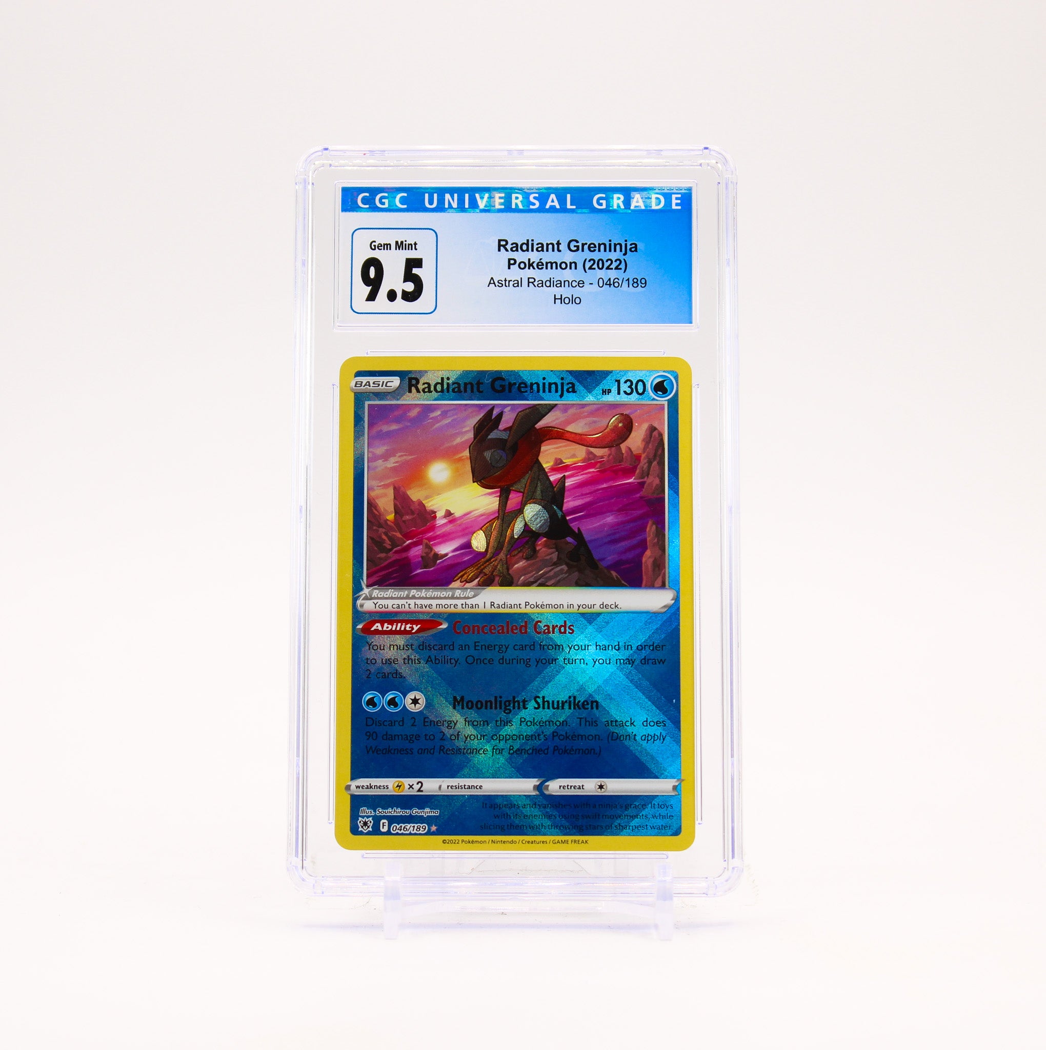 Radiant Greninja - 046/189 CGC 9.5 Astral Radiance Holo Rare Pokemon - GEM MT