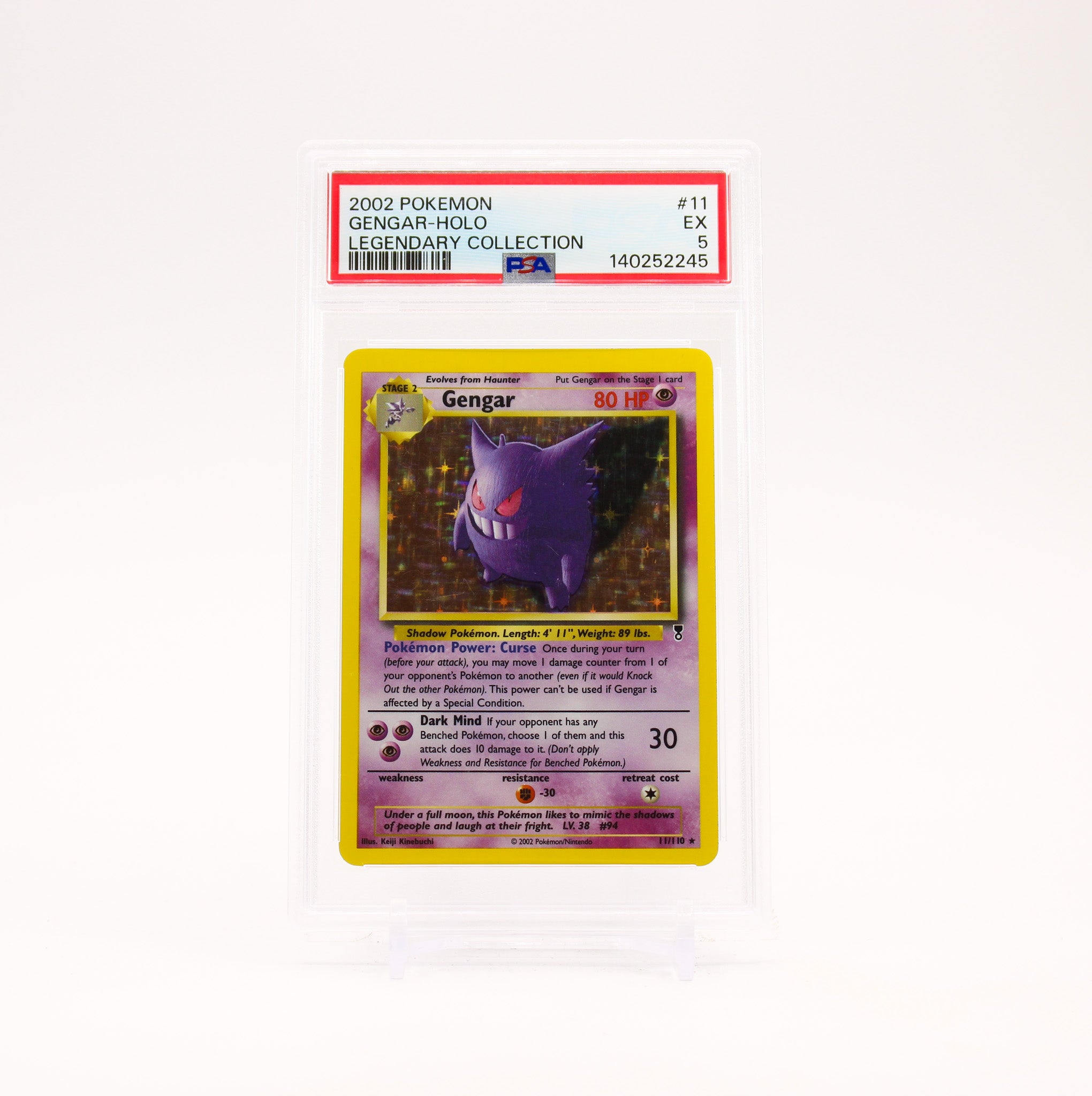 Gengar - 11/110 PSA 5 Legendary Collection Holo Rare Pokemon - EX