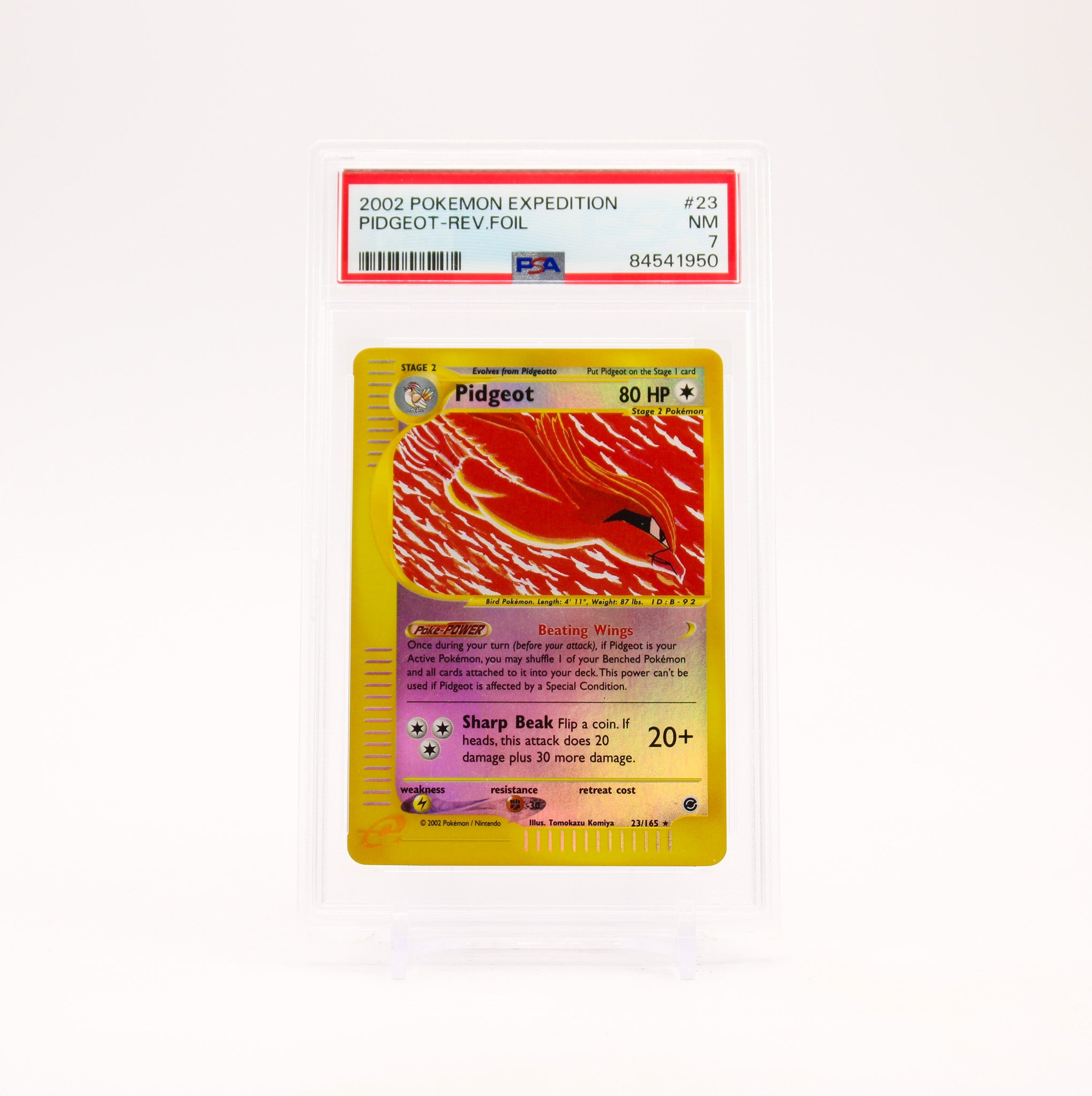 Pidgeot - 23/165 PSA 7 Expedition e-Reader Reverse Holo Rare Pokemon - NM