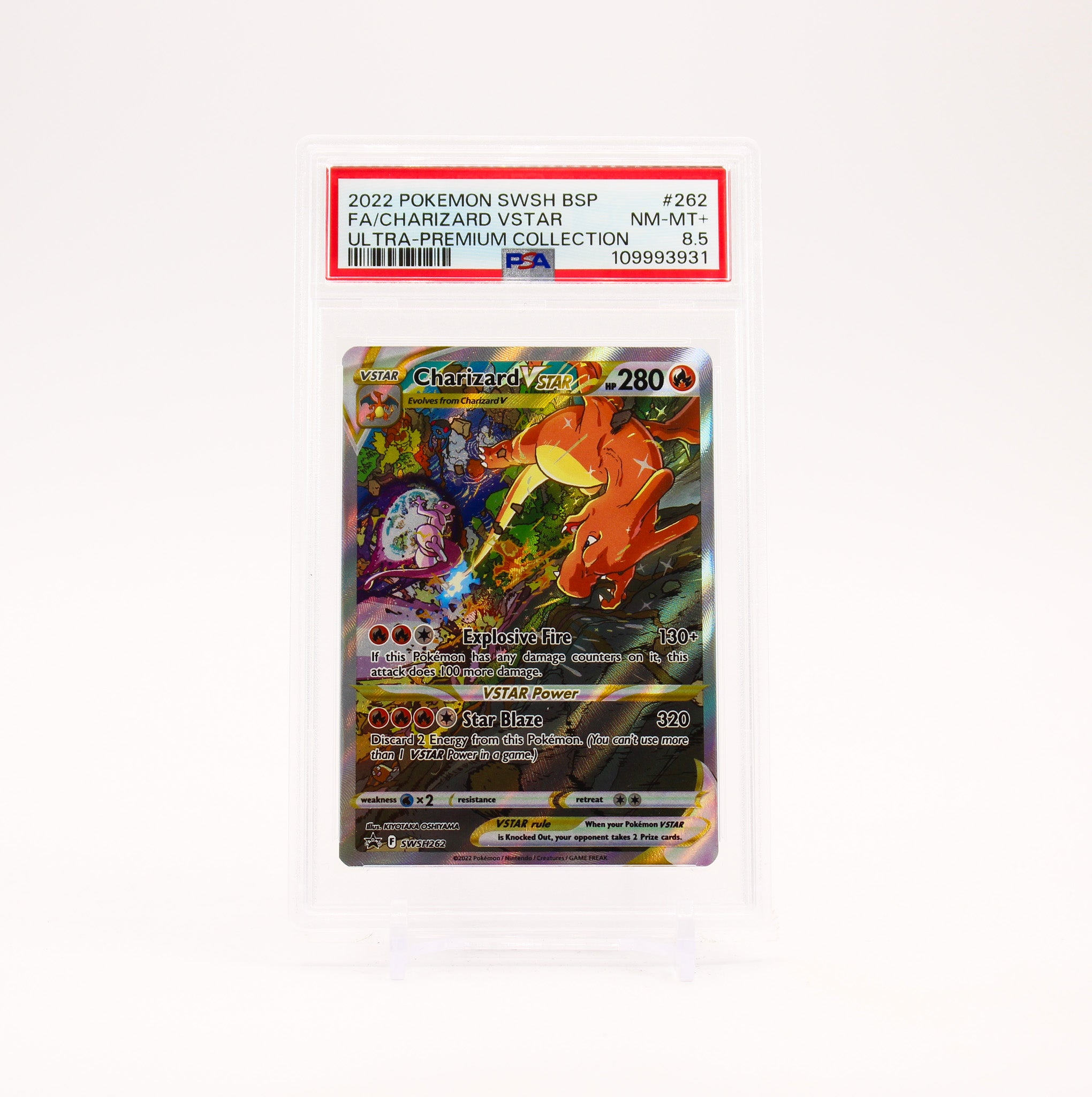 Charizard Vstar - SWSH262 PSA 8.5 UPC Black Star Promo Alternate Art Pokemon - NM/MINT+