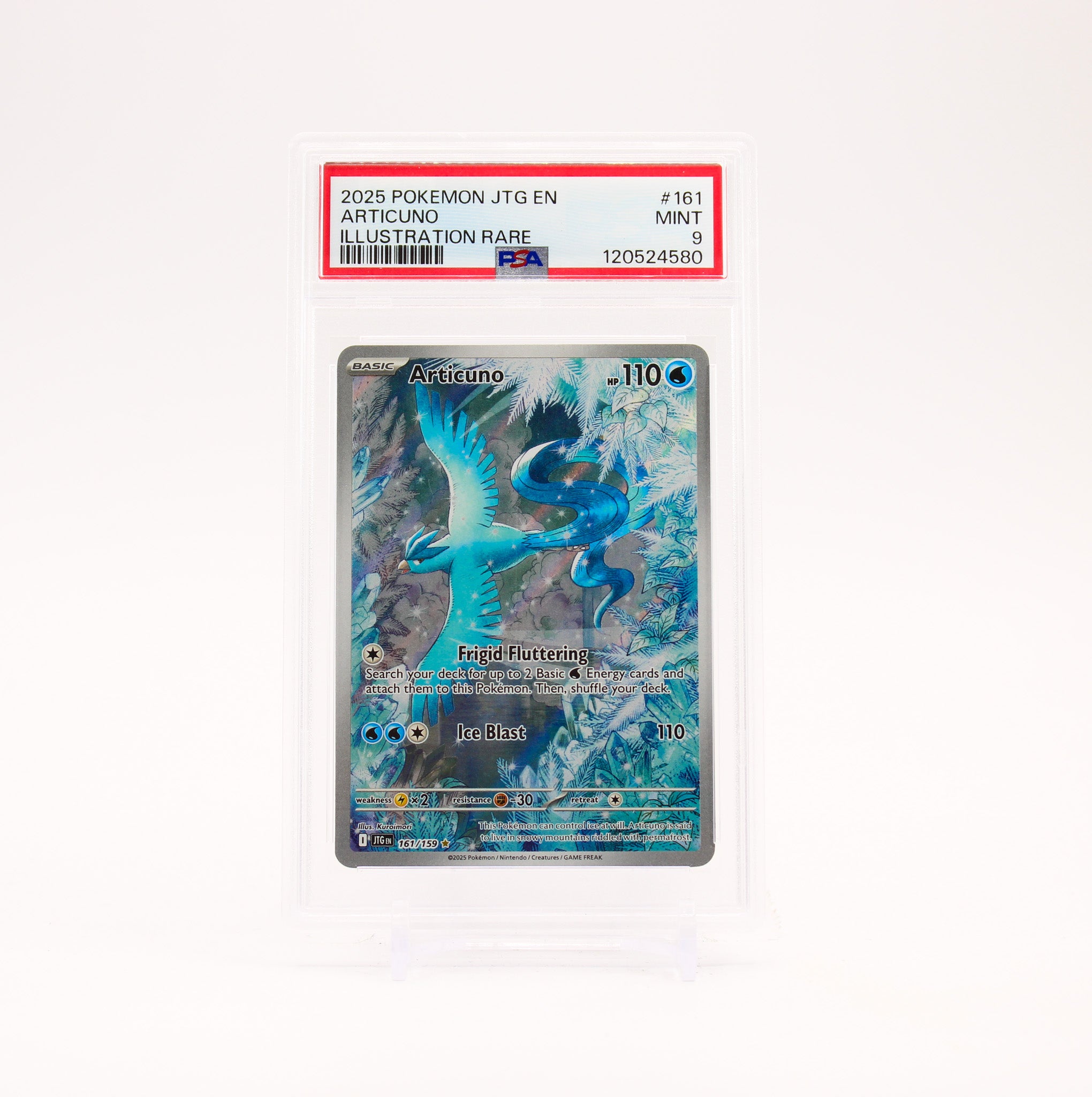 Articuno - 161/159 PSA 9 Journey Together Illustration Rare Pokemon - MINT