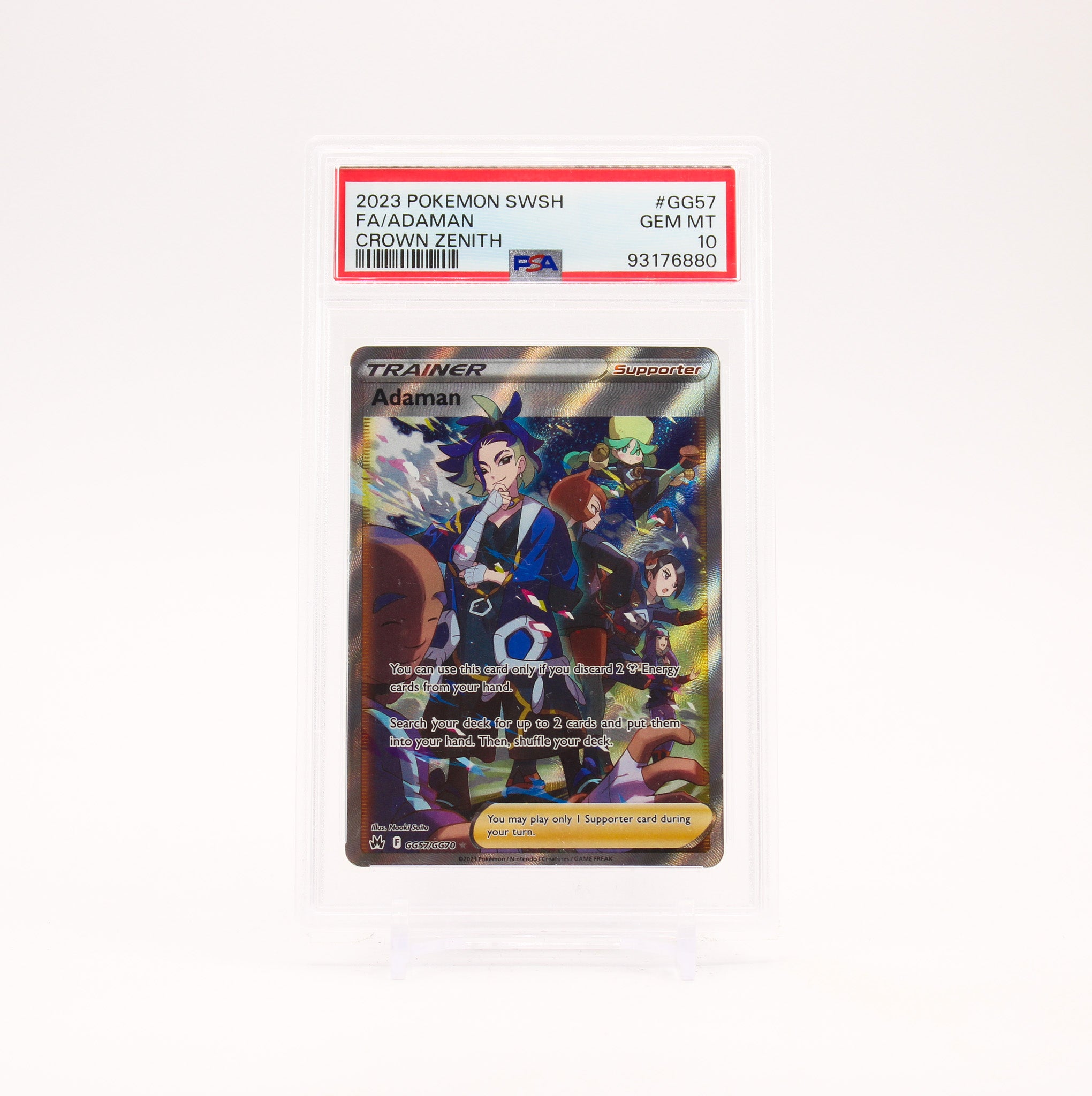 Adaman - GG57/GG70 PSA 10 Crown Zenith Gallery Trainer SCRATCHED CASE - GEM MT