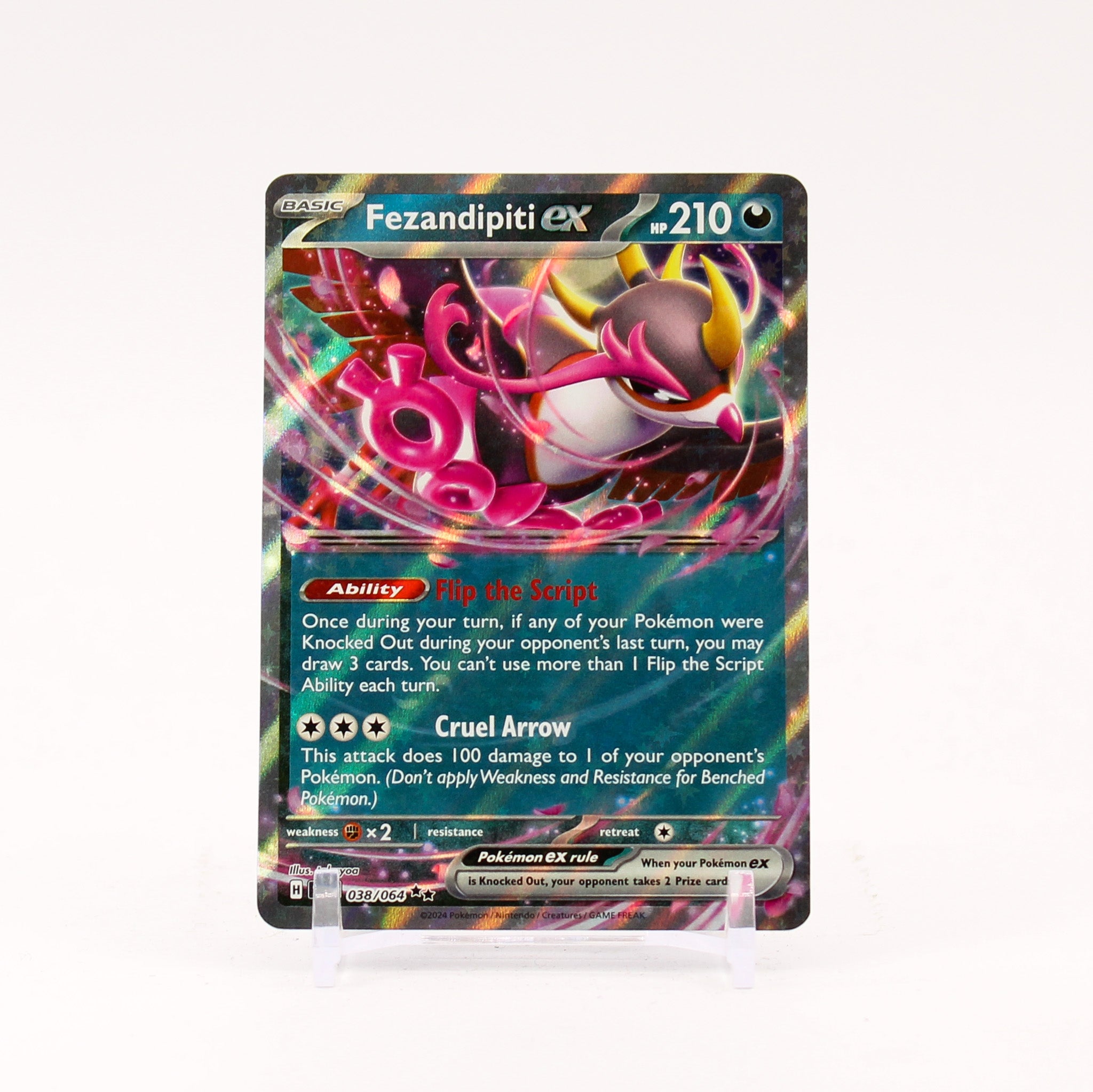 Fezandipiti ex - 038/064 Shrouded Fable Double Rare Pokemon - NM/MINT