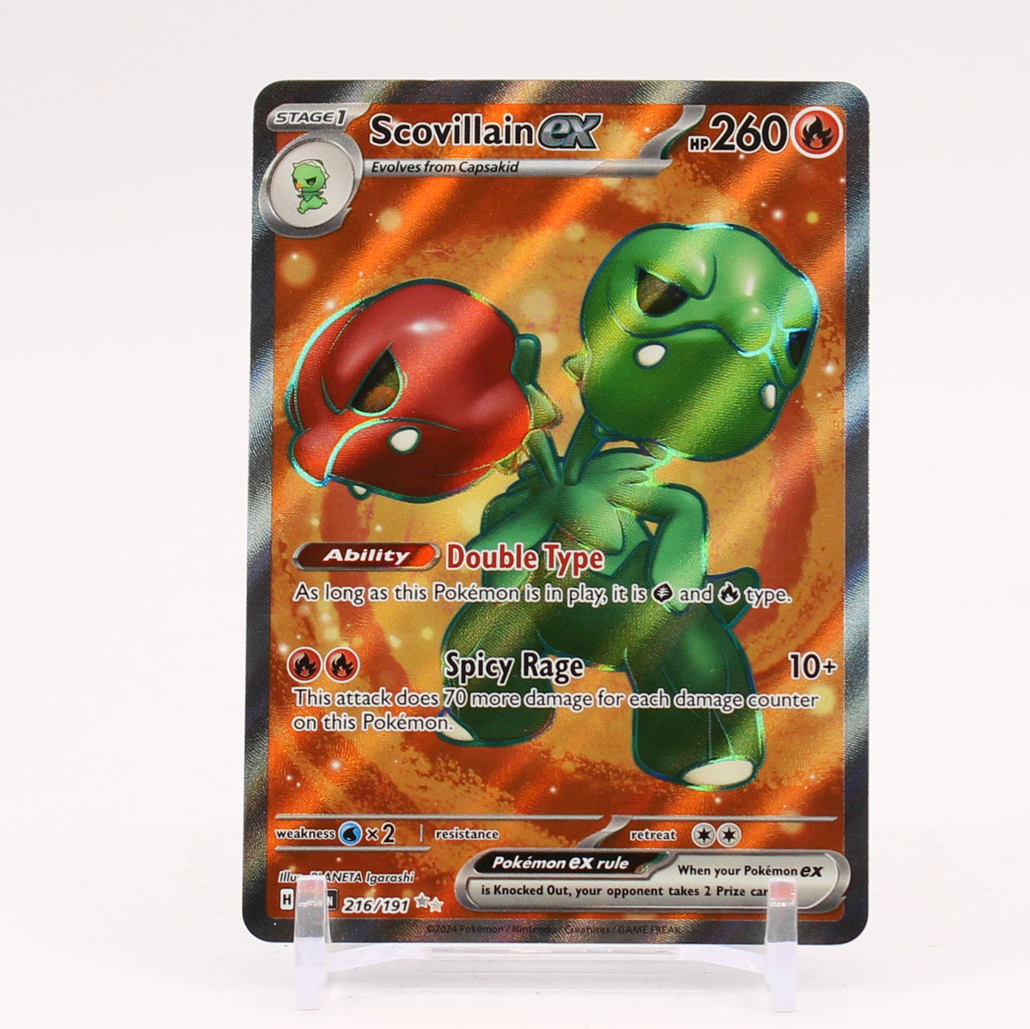 Scovillain ex - 216/191 Surging Sparks Full Art Pokemon - NM/MINT