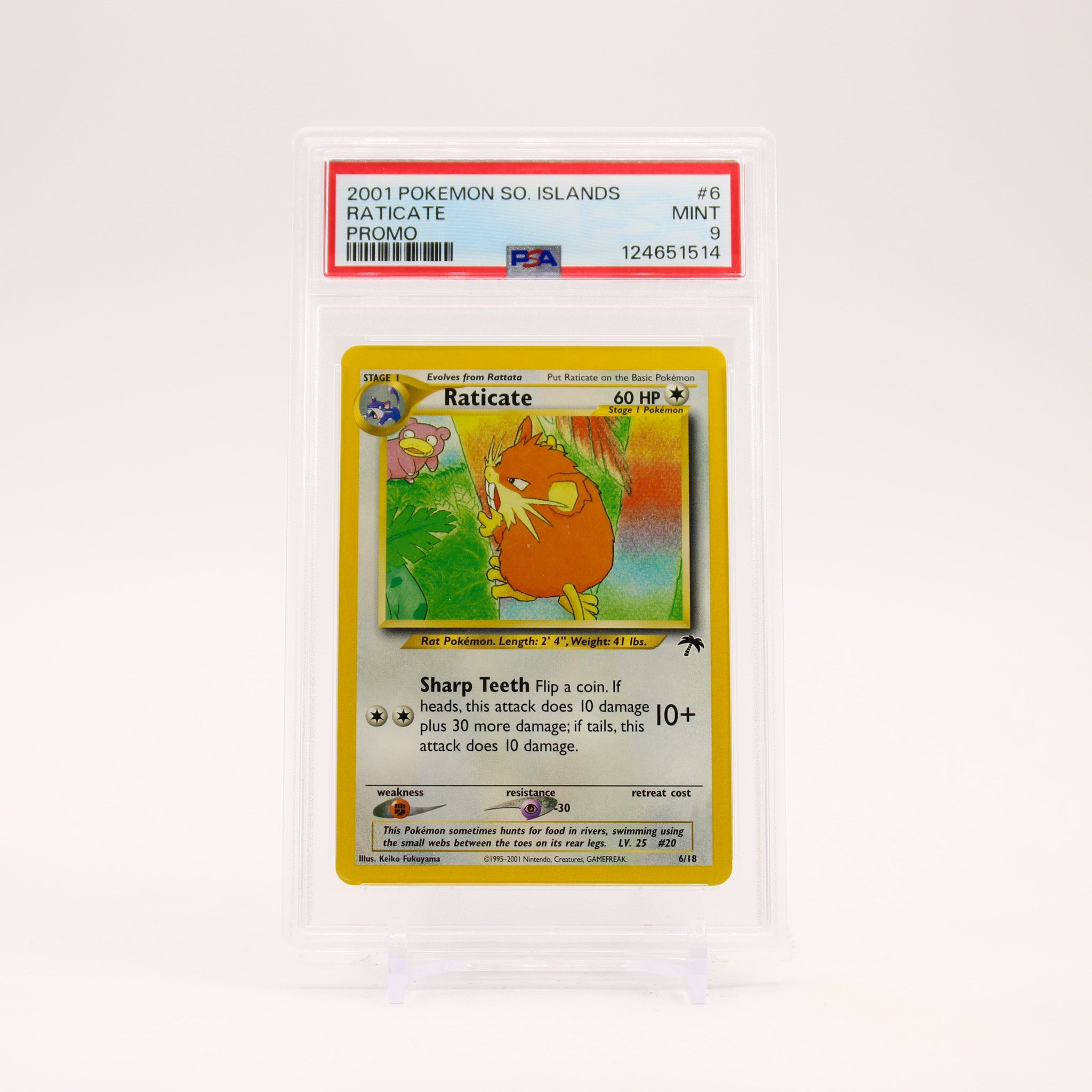 Raticate - 6/18 PSA 9 Southern Islands Pokemon - MINT