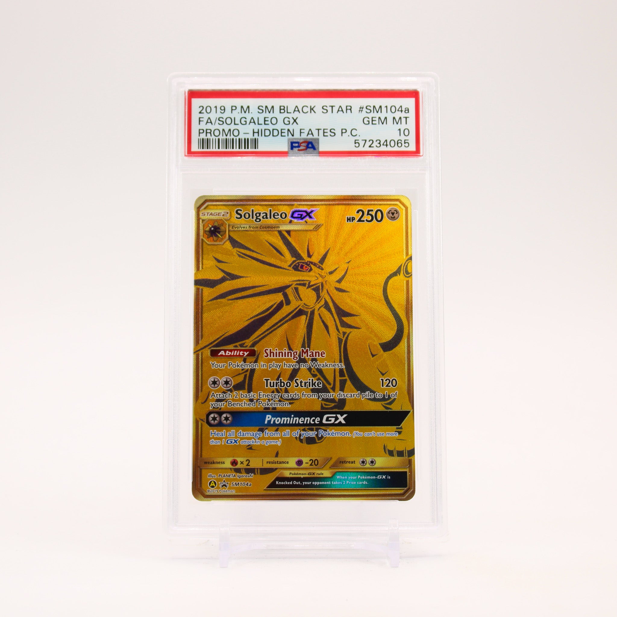 Solgaleo GX - SM104a PSA 10 Black Star Promo Pokemon - GEM MT