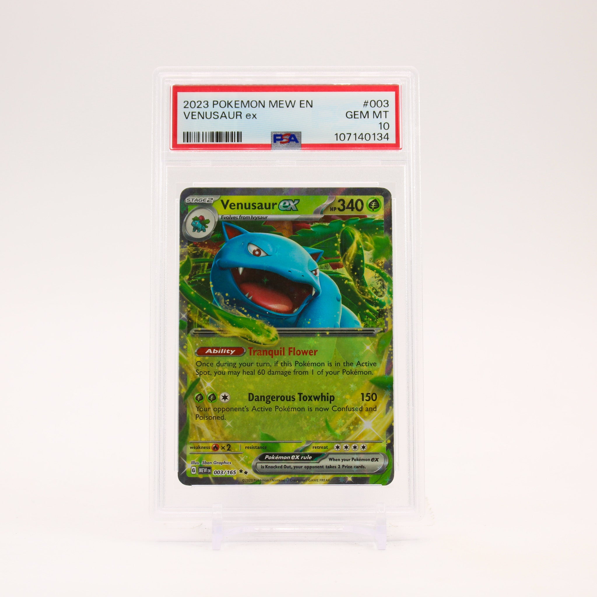 Venusaur ex - 003/165 PSA 10 151 Double Rare Pokemon - GEM MT