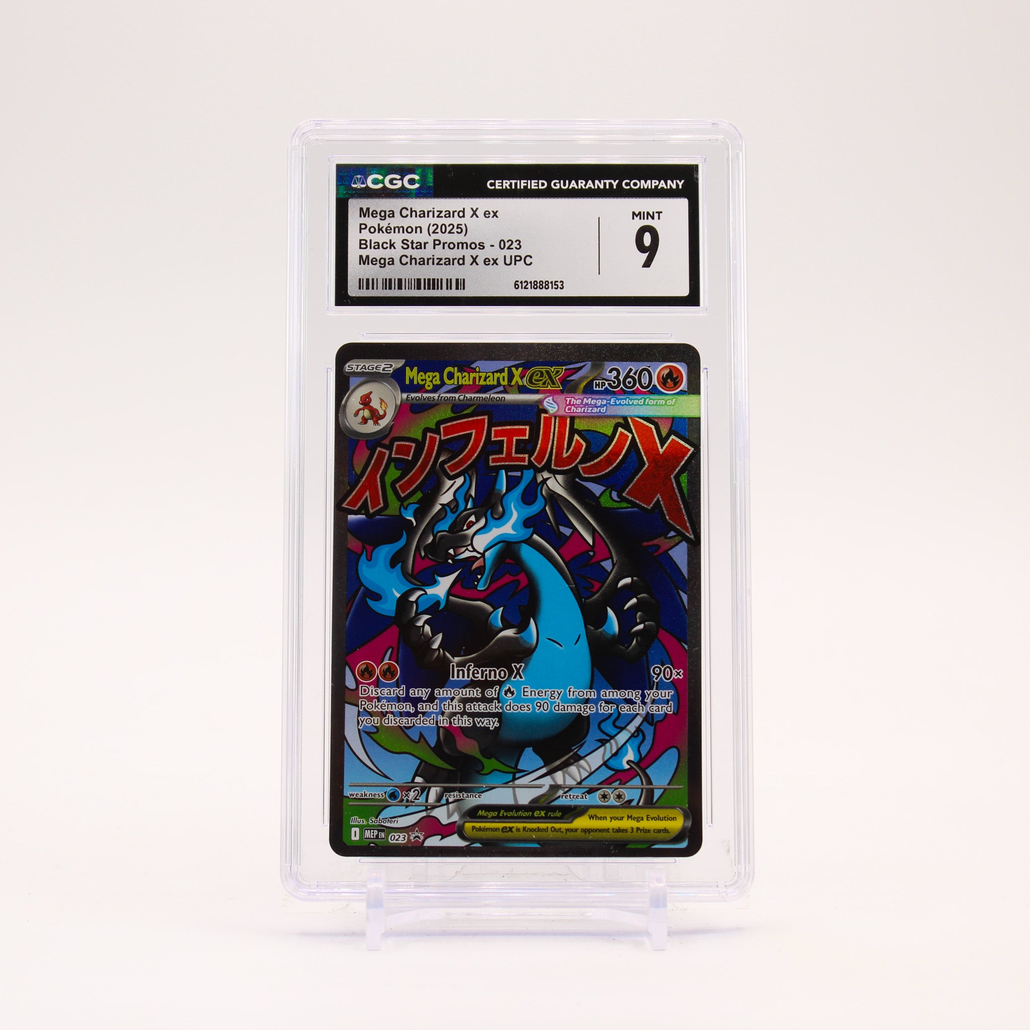 Mega Charizard X ex - MEP023 CGC 9 UPC Promo Pokemon - MINT