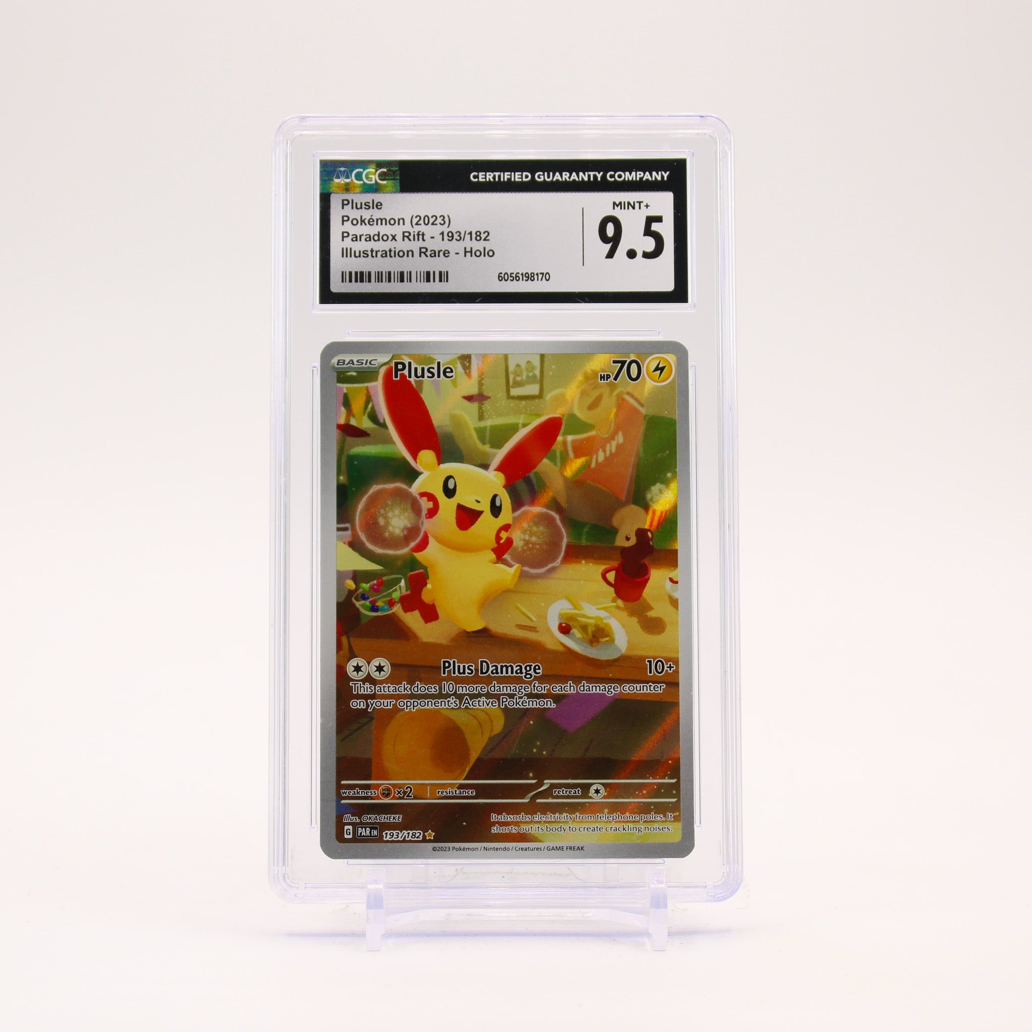 Plusle - 193/182 CGC 9.5 Paradox Rift Illustration Rare Pokemon - MINT+