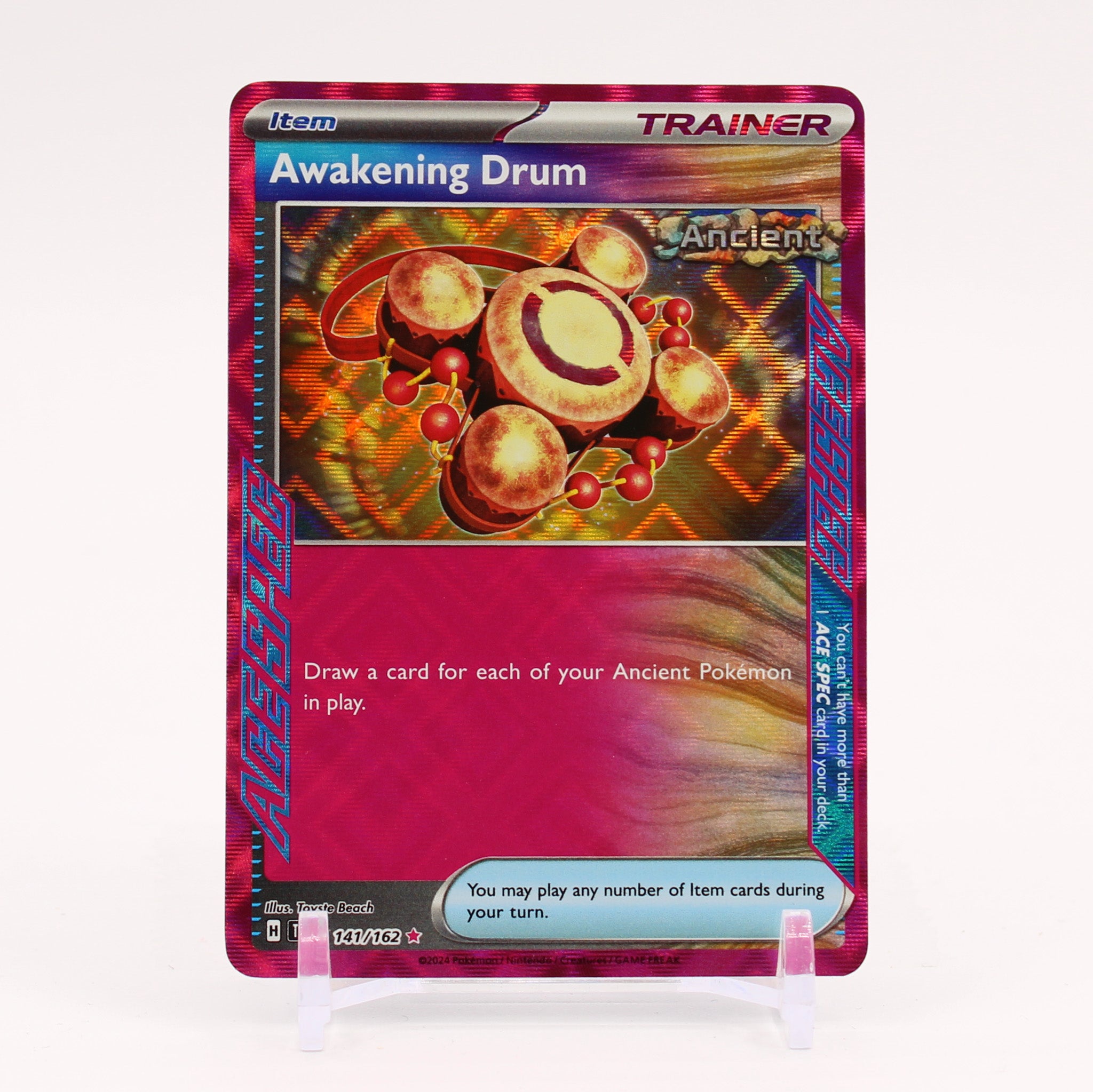 Awakening Drum - 141/162 Temporal Forces ACE SPEC Rare Trainer - NM/MINT