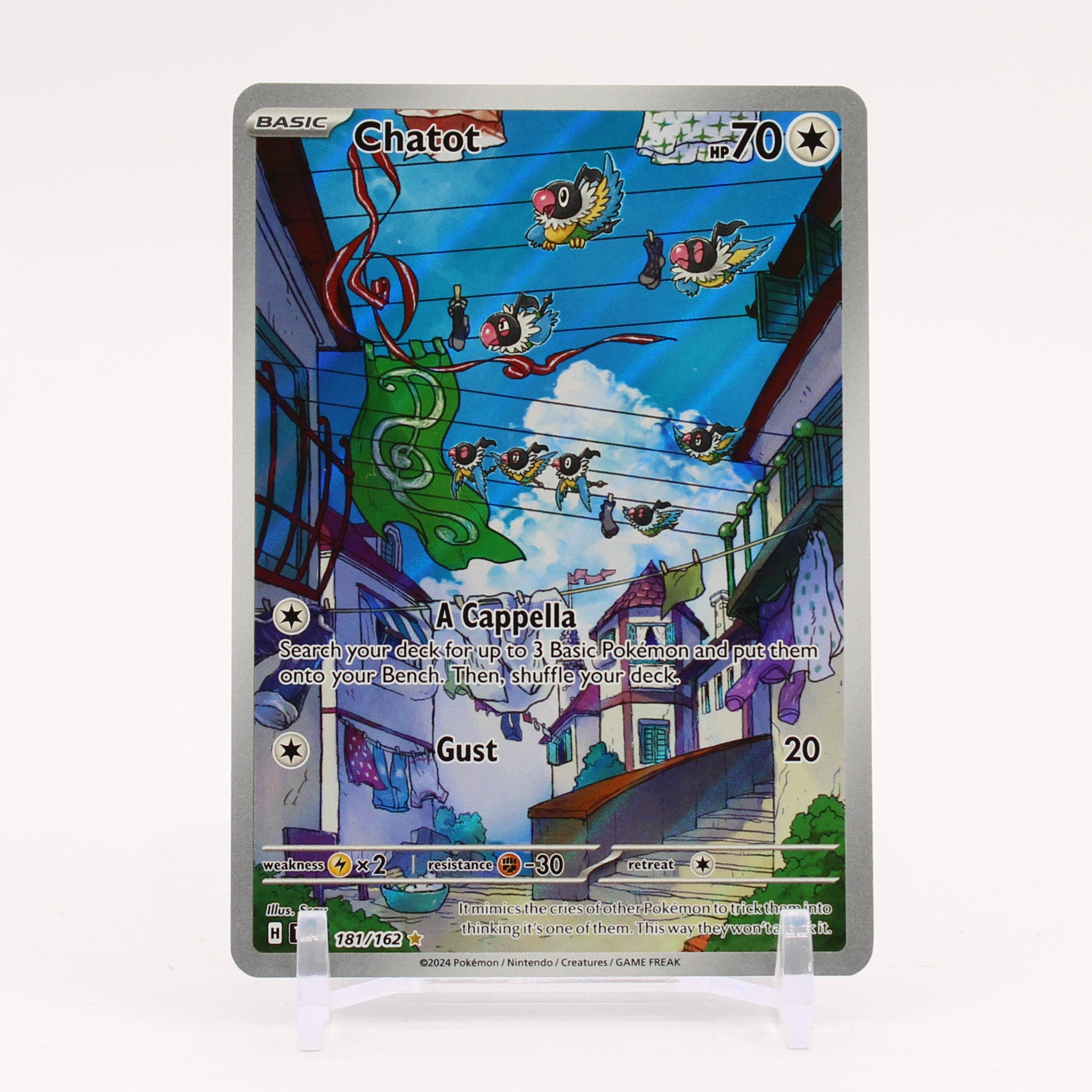 Chatot - 181/162 Temporal Forces Illustration Rare Pokemon - NM/MINT