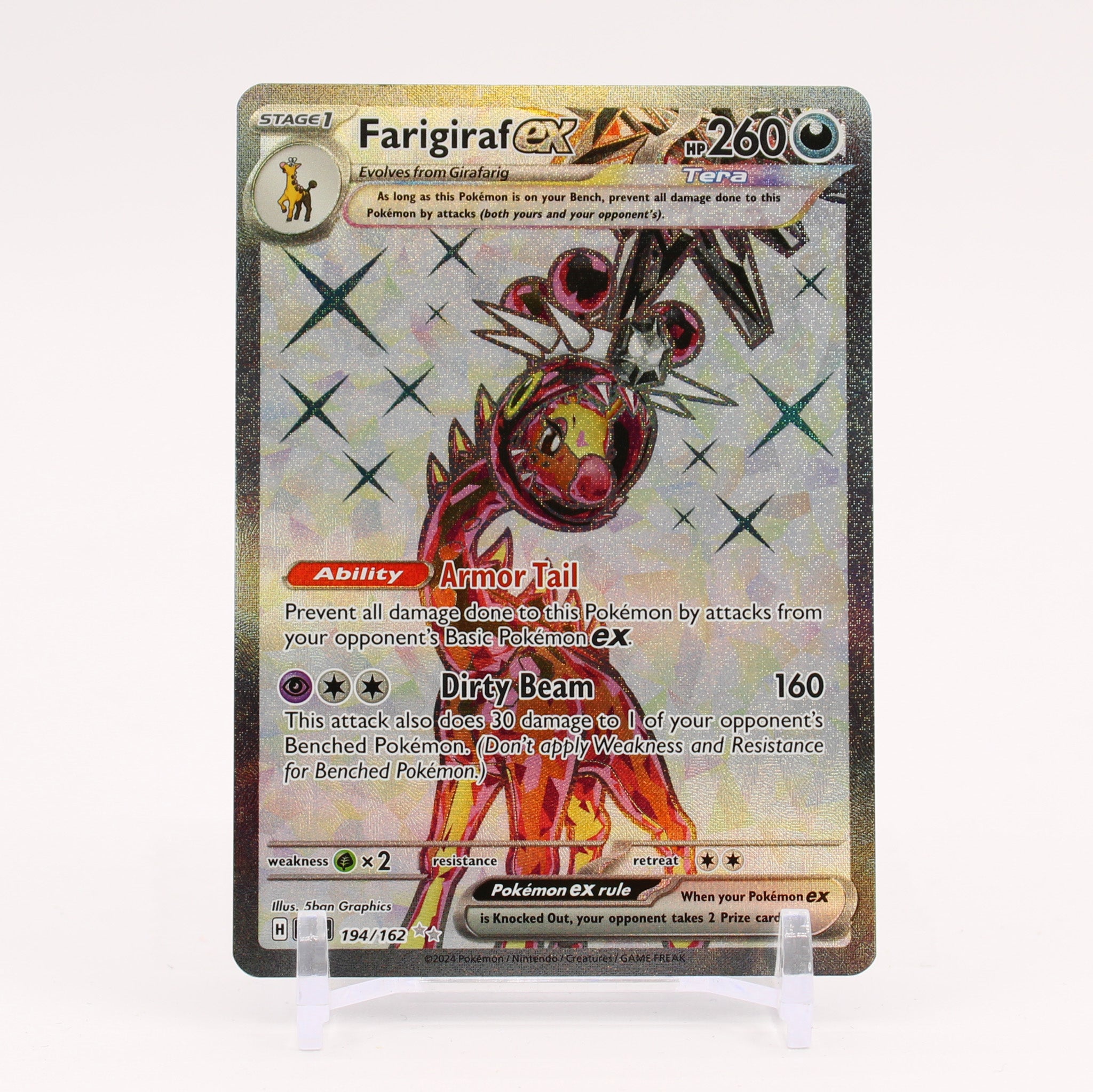 Farigiraf ex - 194/162 Temporal Forces Full Art Pokemon - NM/MINT