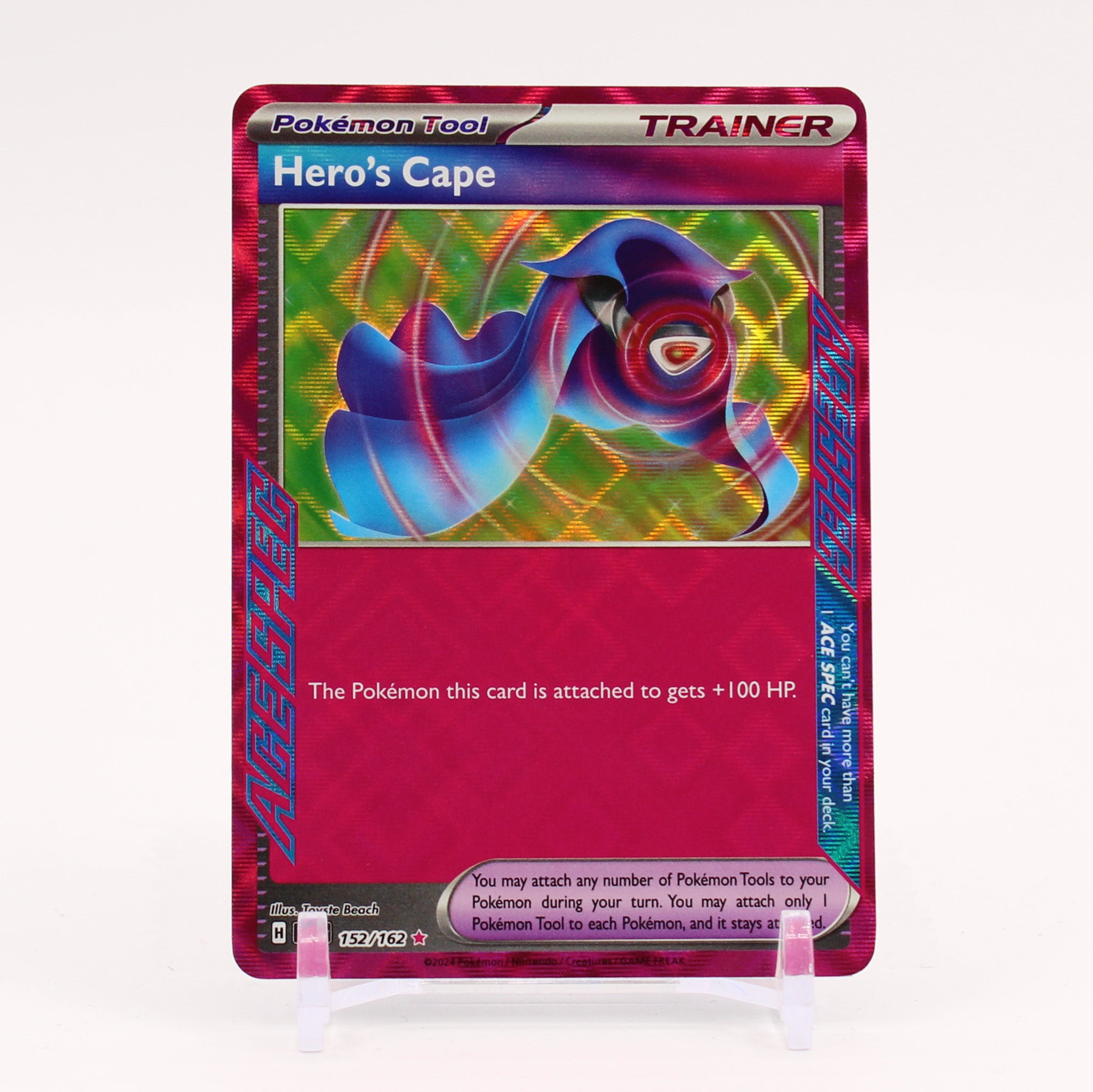 Hero's Cape - 152/162 Temporal Forces ACE SPEC Rare Trainer - NM/MINT