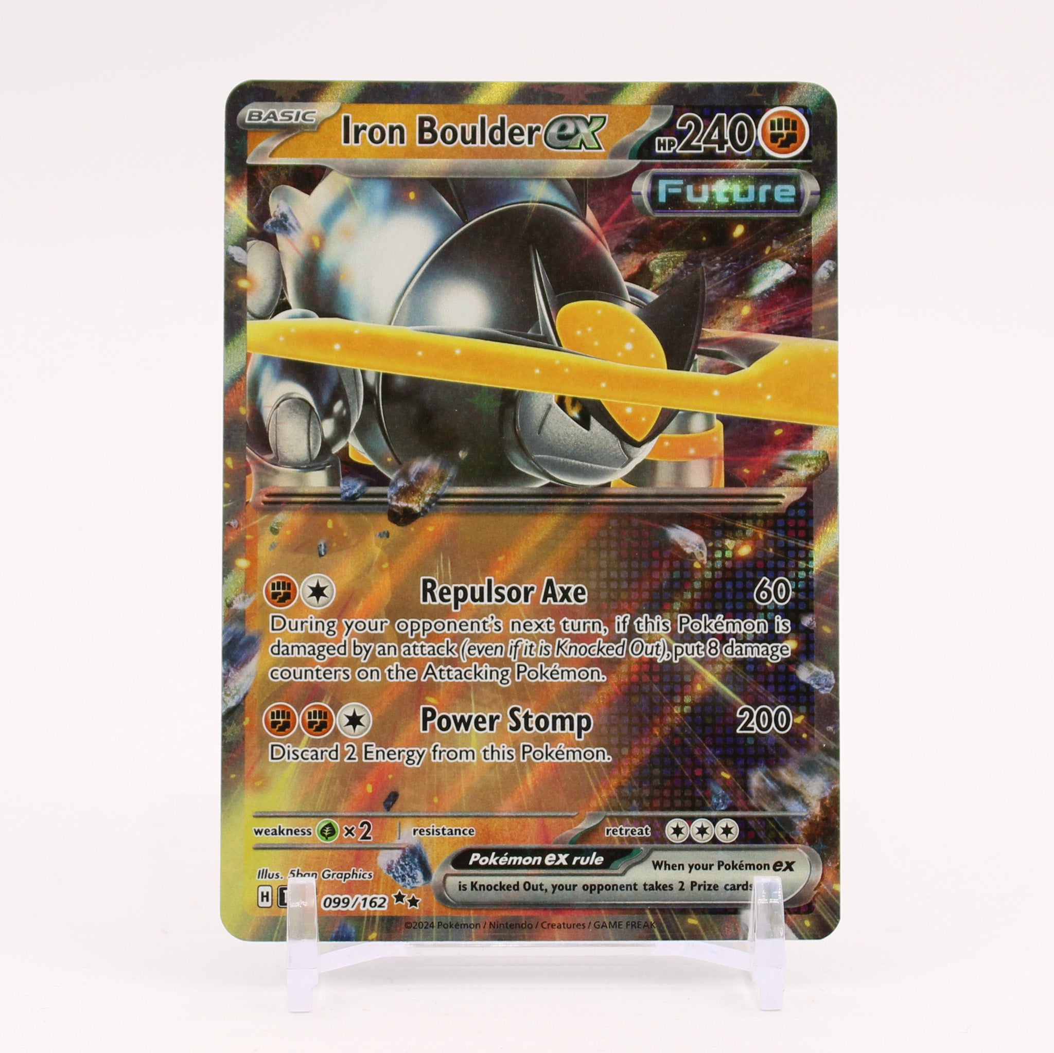 Iron Boulder ex - 099/162 Temporal Forces Double Rare Pokemon - NM/MINT