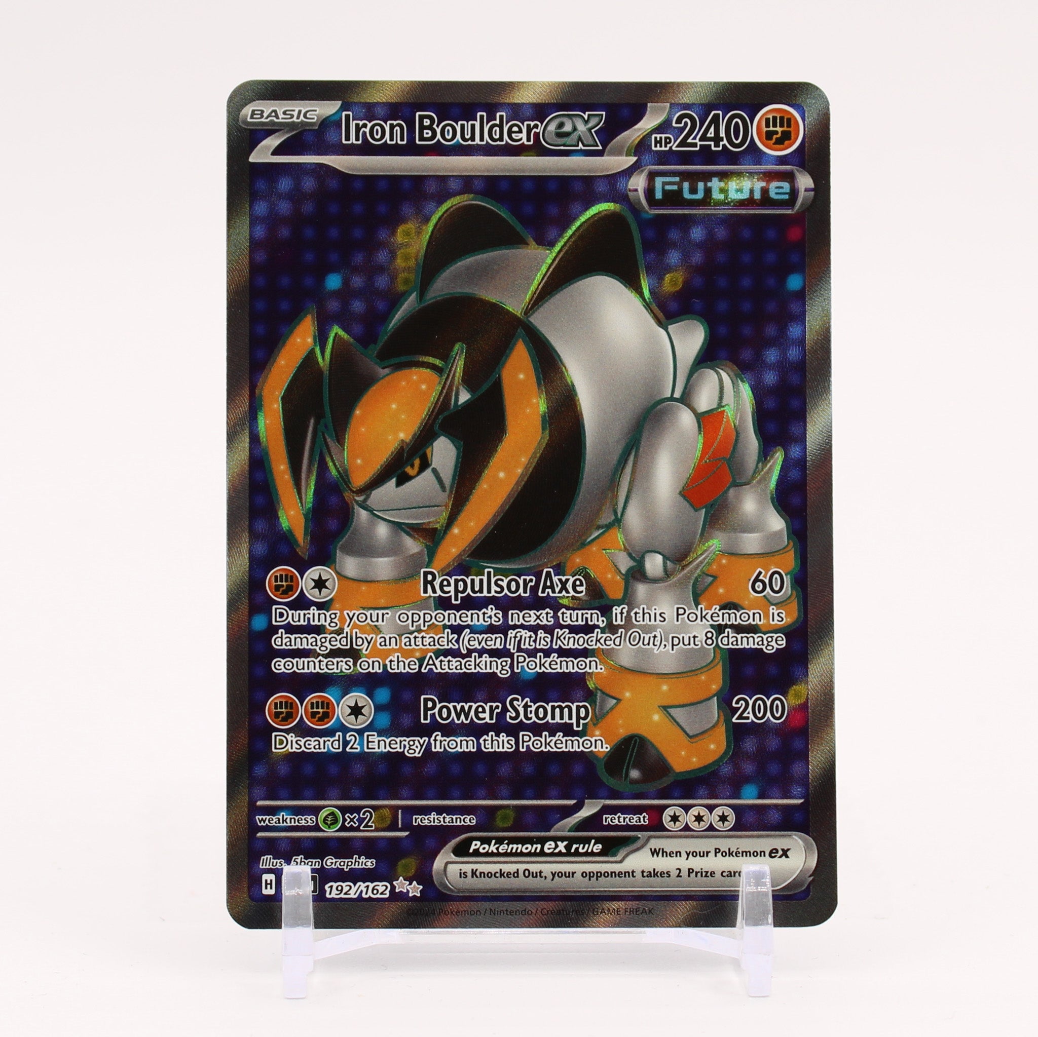 Iron Boulder ex - 192/162 Temporal Forces Full Art Pokemon - NM/MINT