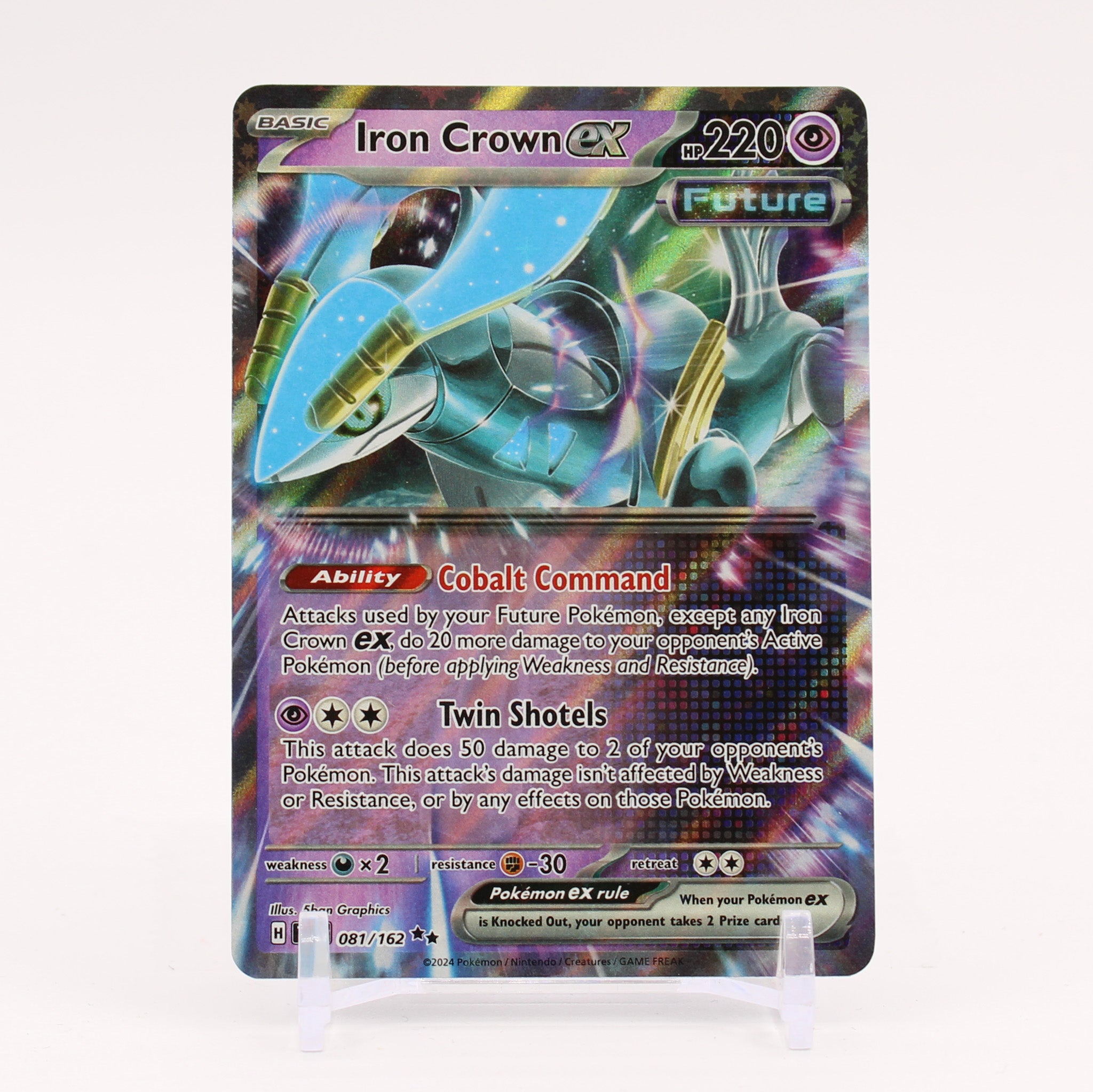 Iron Crown ex - 081/162 Temporal Forces Double Rare Pokemon - NM/MINT