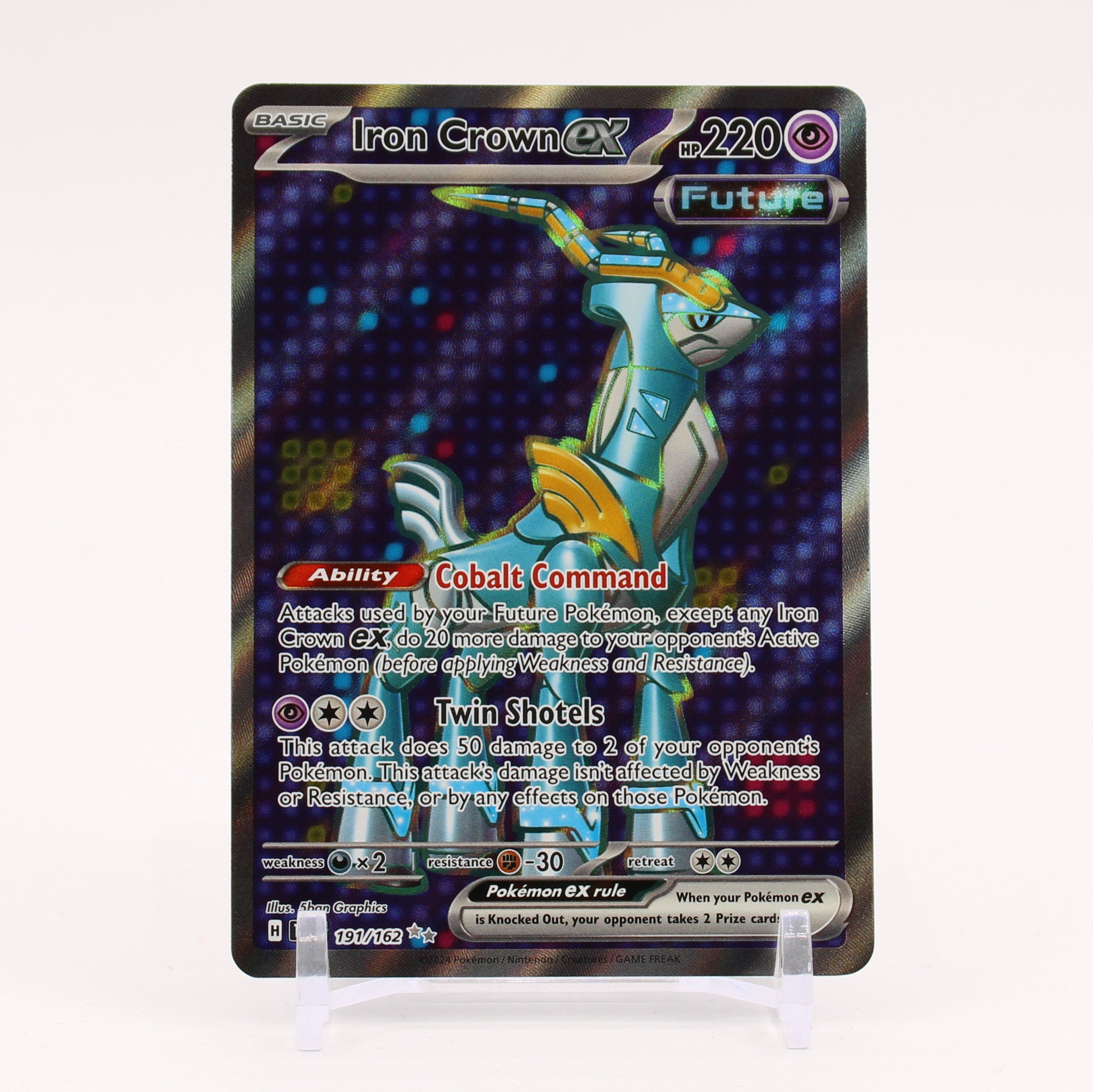 Iron Crown ex - 191/162 Temporal Forces Full Art Pokemon - NM/MINT