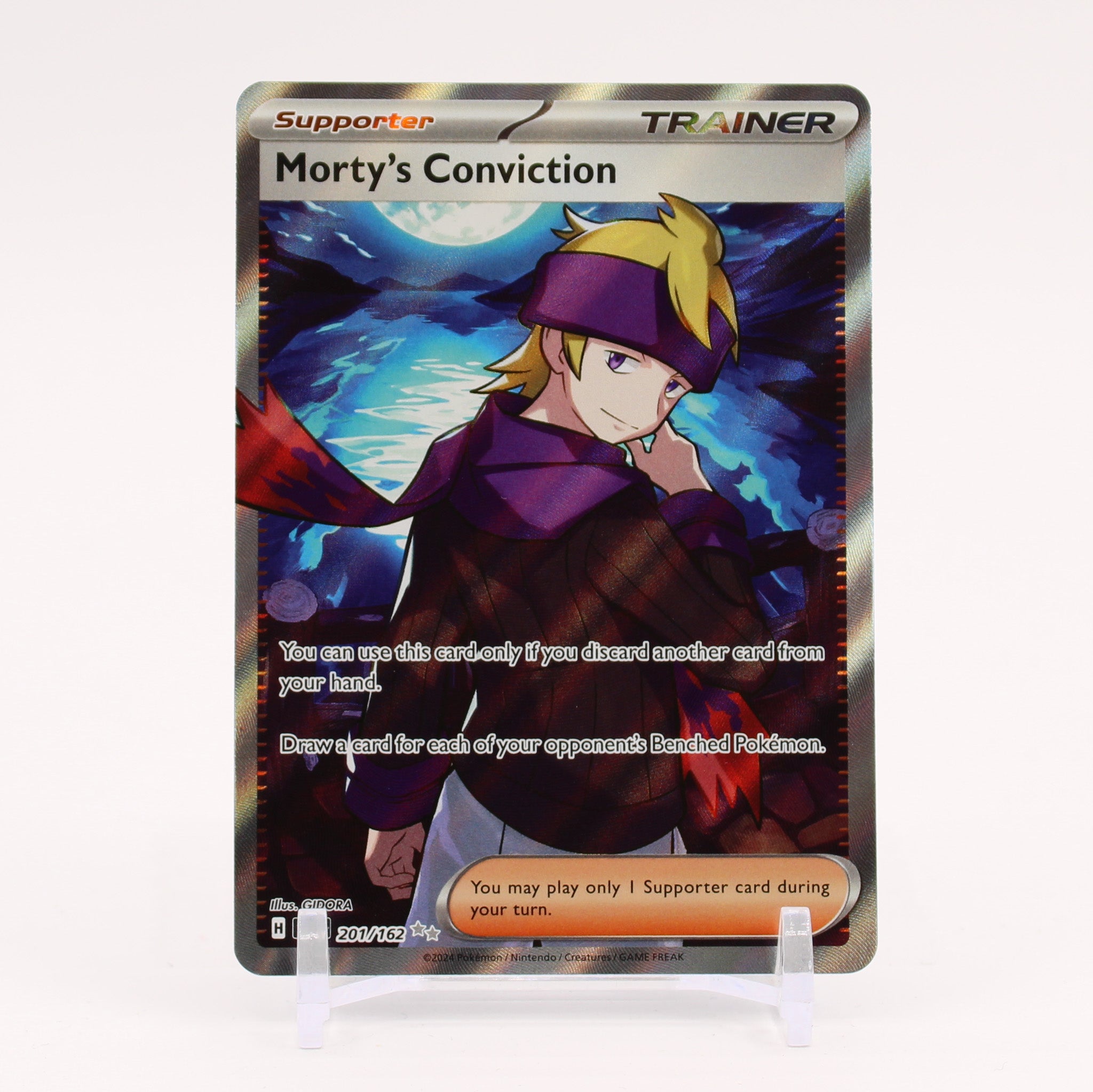Morty's Conviction - 201/162 Temporal Forces Full Art Trainer - NM/MINT