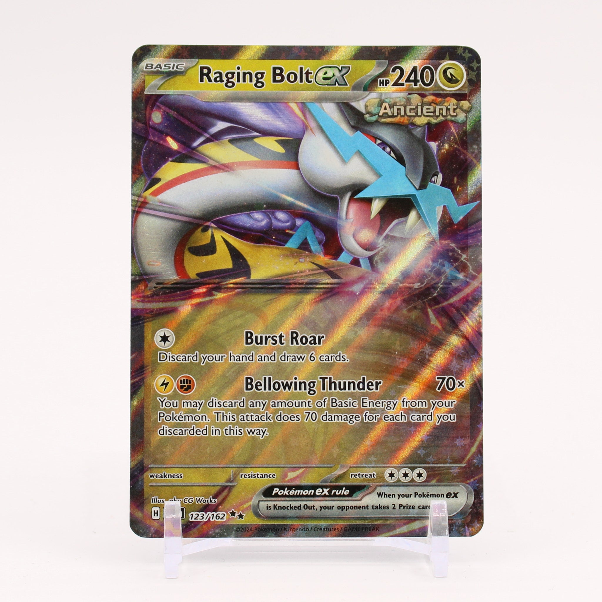 Raging Bolt ex - 123/162 Temporal Forces Double Rare Pokemon - NM/MINT