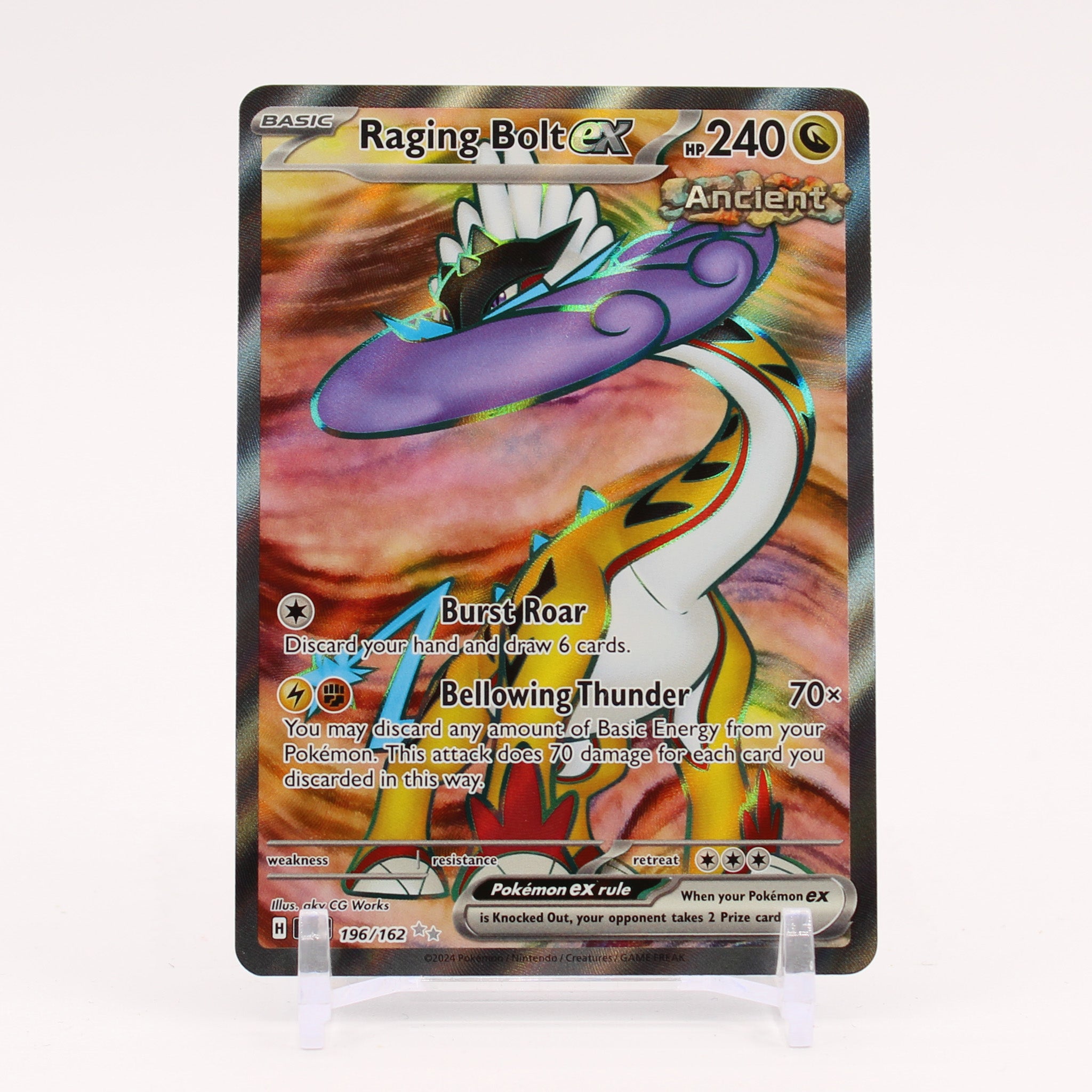 Raging Bolt ex - 196/162 Temporal Forces Full Art Pokemon - NM/MINT