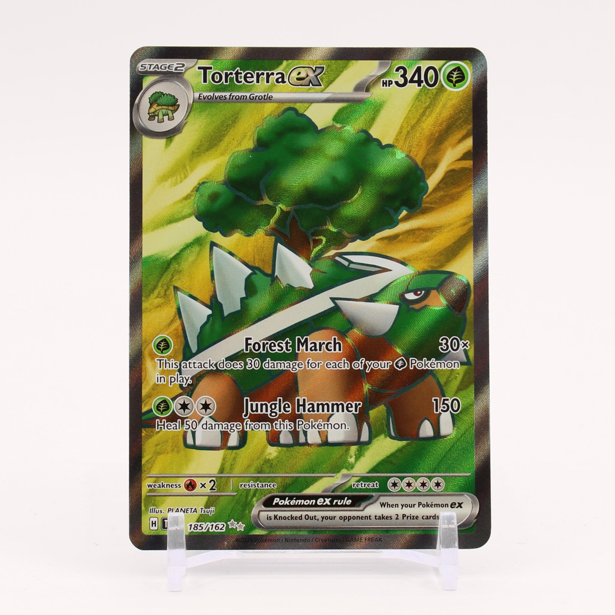 Torterra ex - 185/162 Temporal Forces Full Art Pokemon - NM/MINT