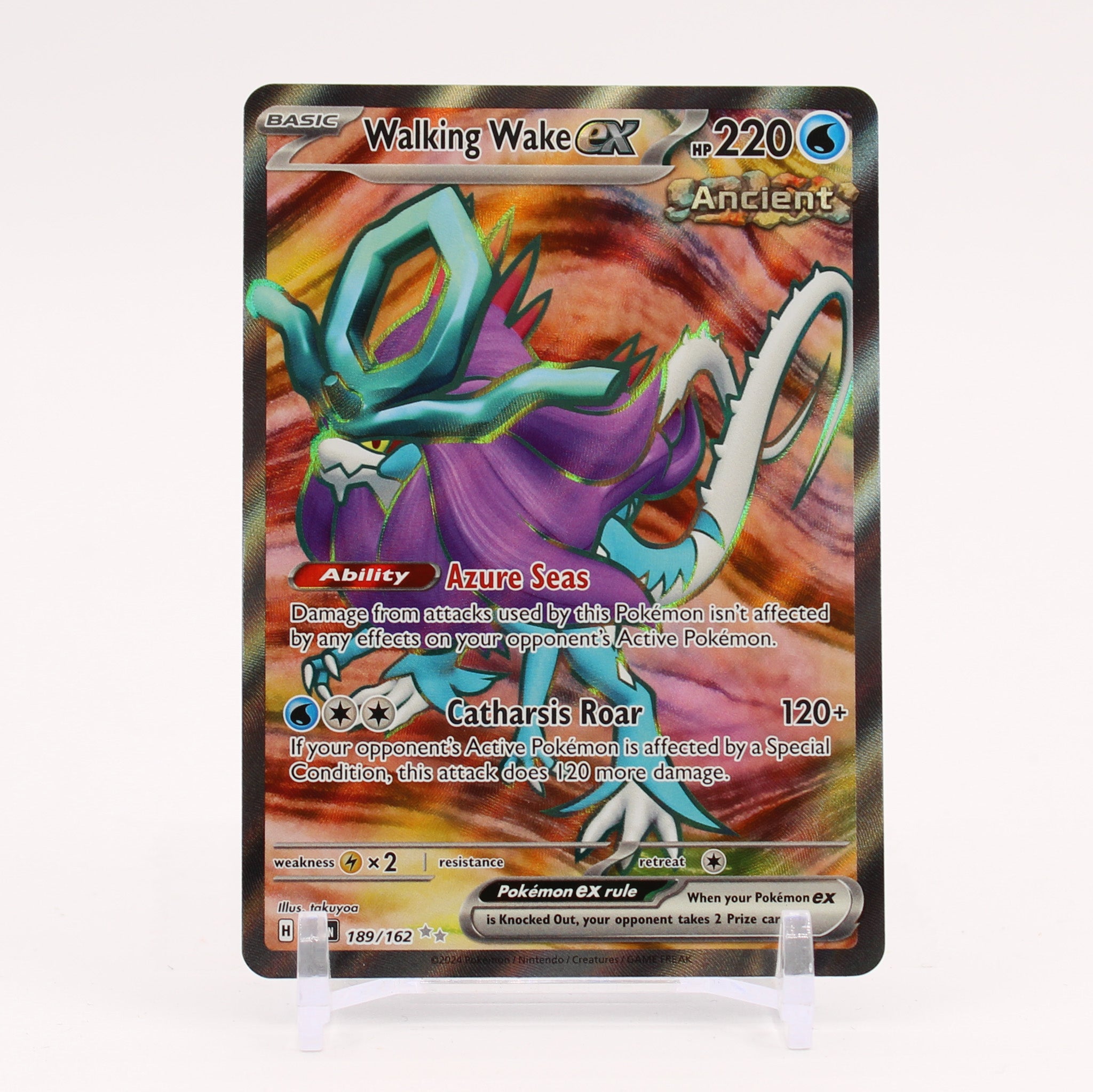 Walking Wake ex - 189/162 Temporal Forces Full Art Pokemon - NM/MINT