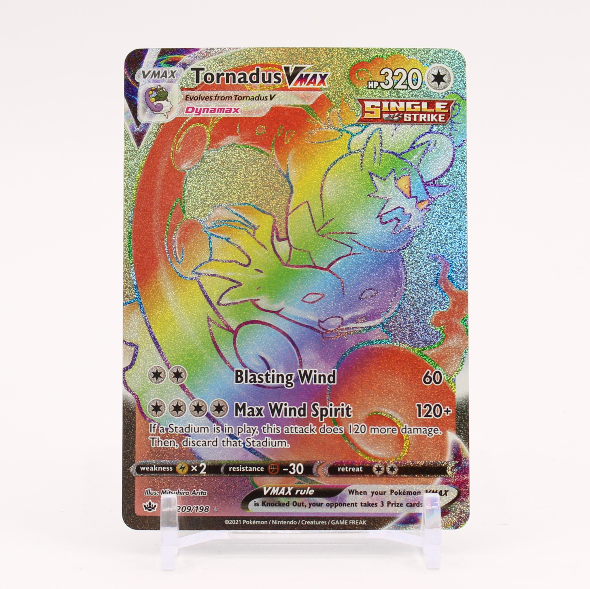 Tornadus Vmax - 209/198 Chilling Reing Rainbow Pokemon - NM/MINT