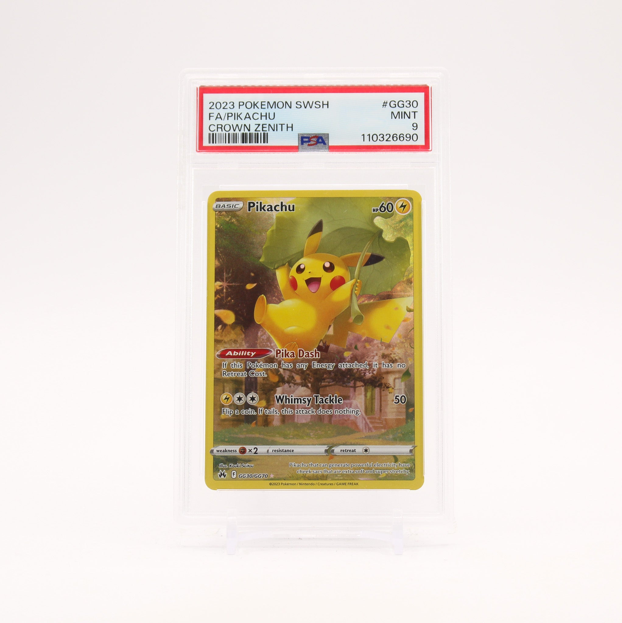 Pikachu - GG30/GG70 PSA 9 Crown Zenith Gallery Pokemon - MINT