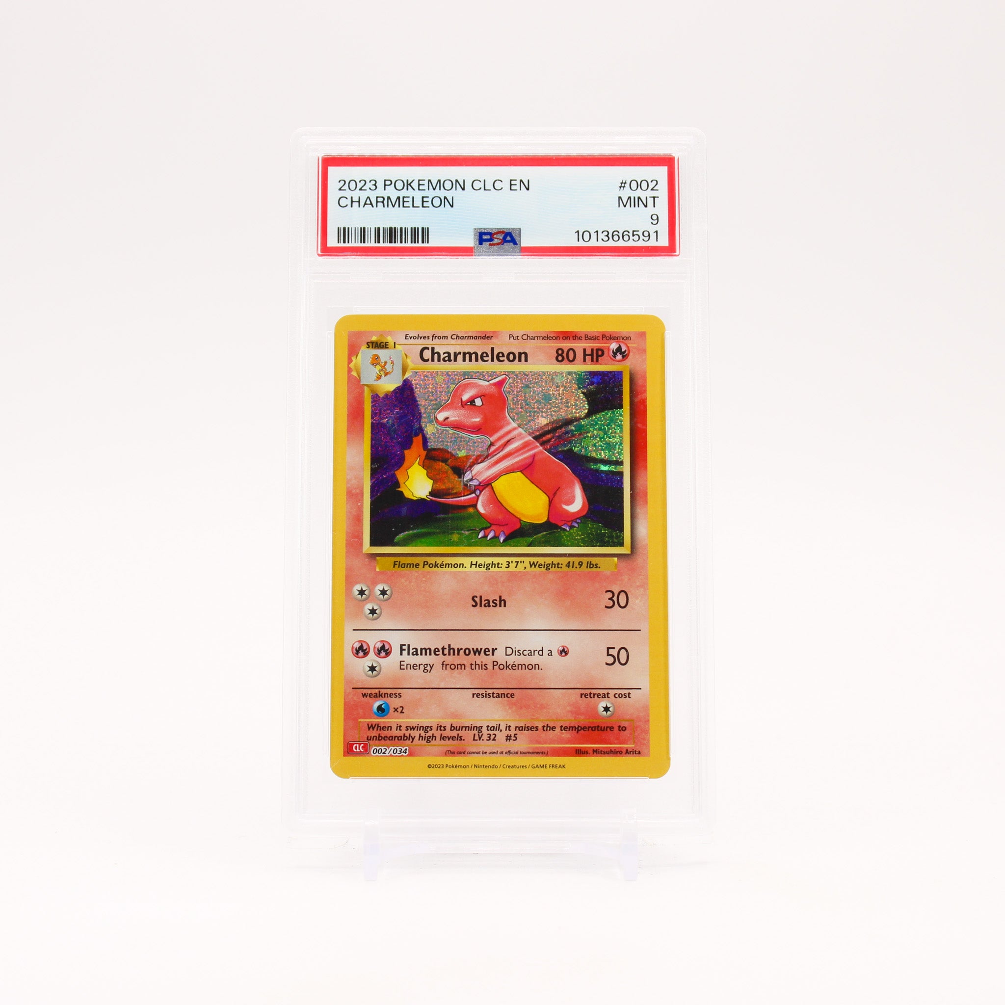 Charmeleon - 002/034 PSA 9 Classic Collection Holo Pokemon - MINT
