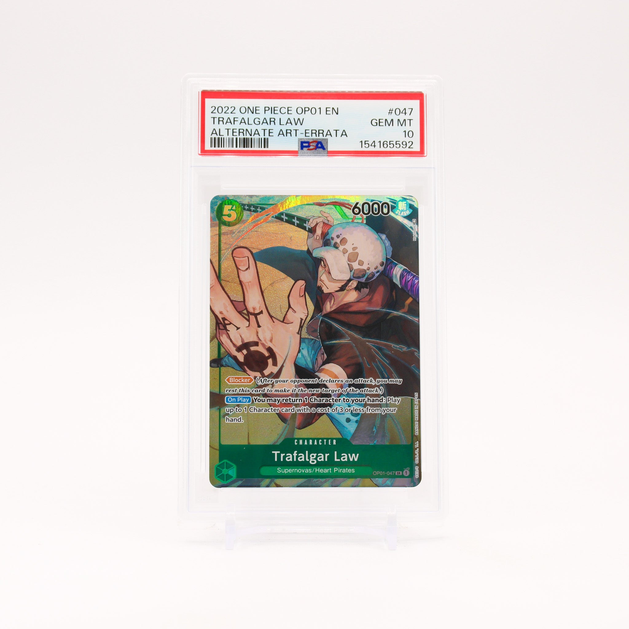 Trafalgar Law Parallel - OP01-047 PSA 10 Romance Dawn One Piece - GEM MT