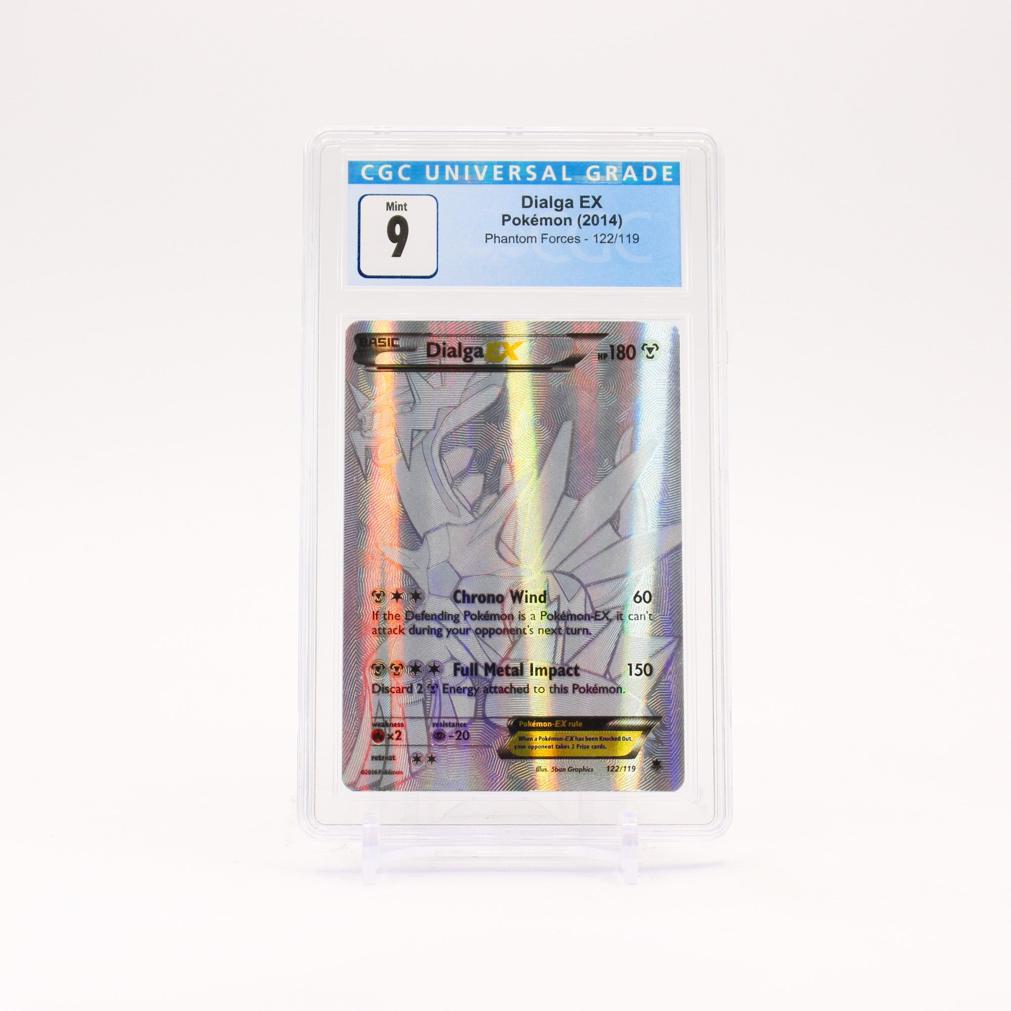 Dialga EX - 122/119 CGC 9 Phantom Forces Secret Rare Silver Pokemon - MINT
