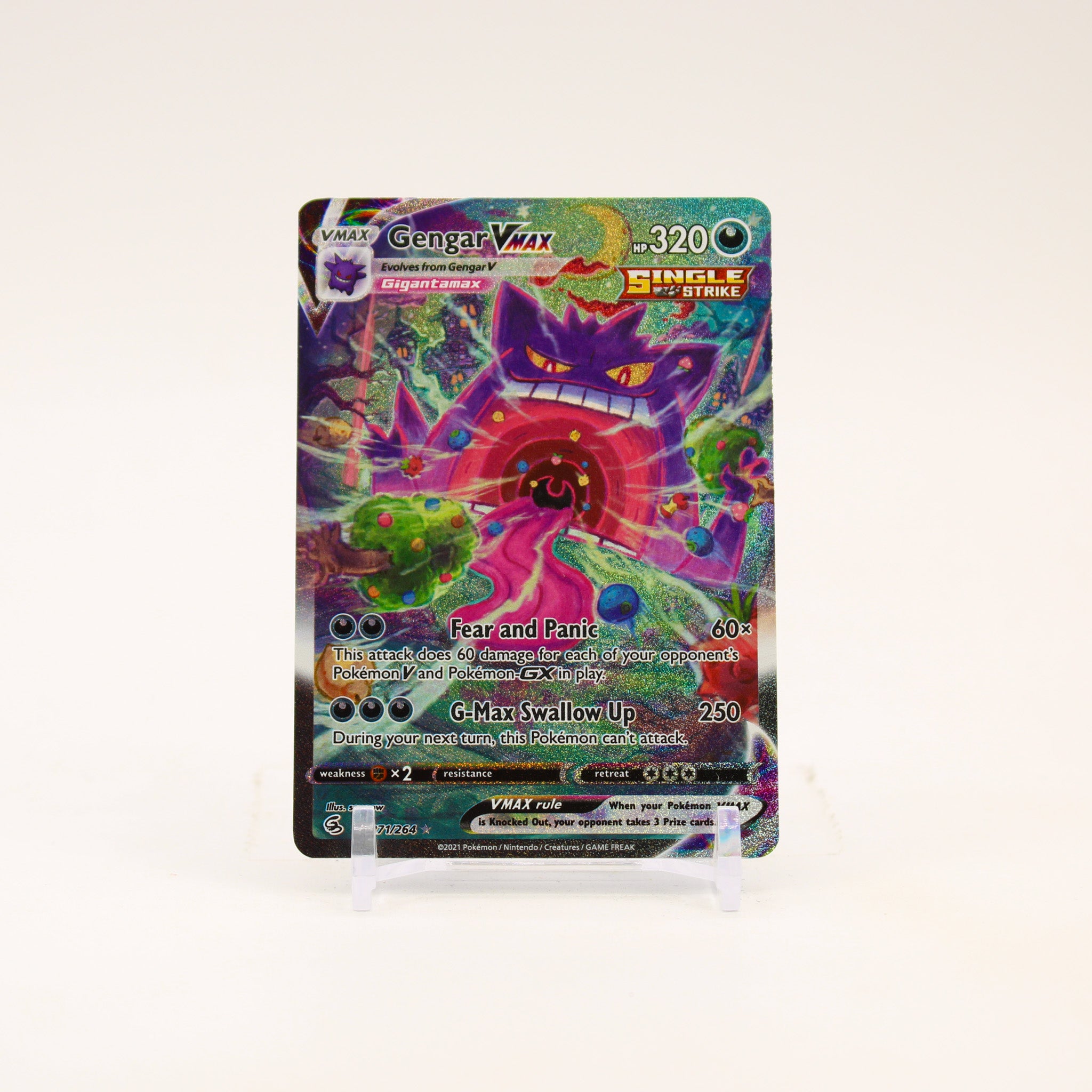 Gengar Vmax - 271/264 Fusion Strike Alternate Art Secret Pokemon - NM/MINT (BK0811)