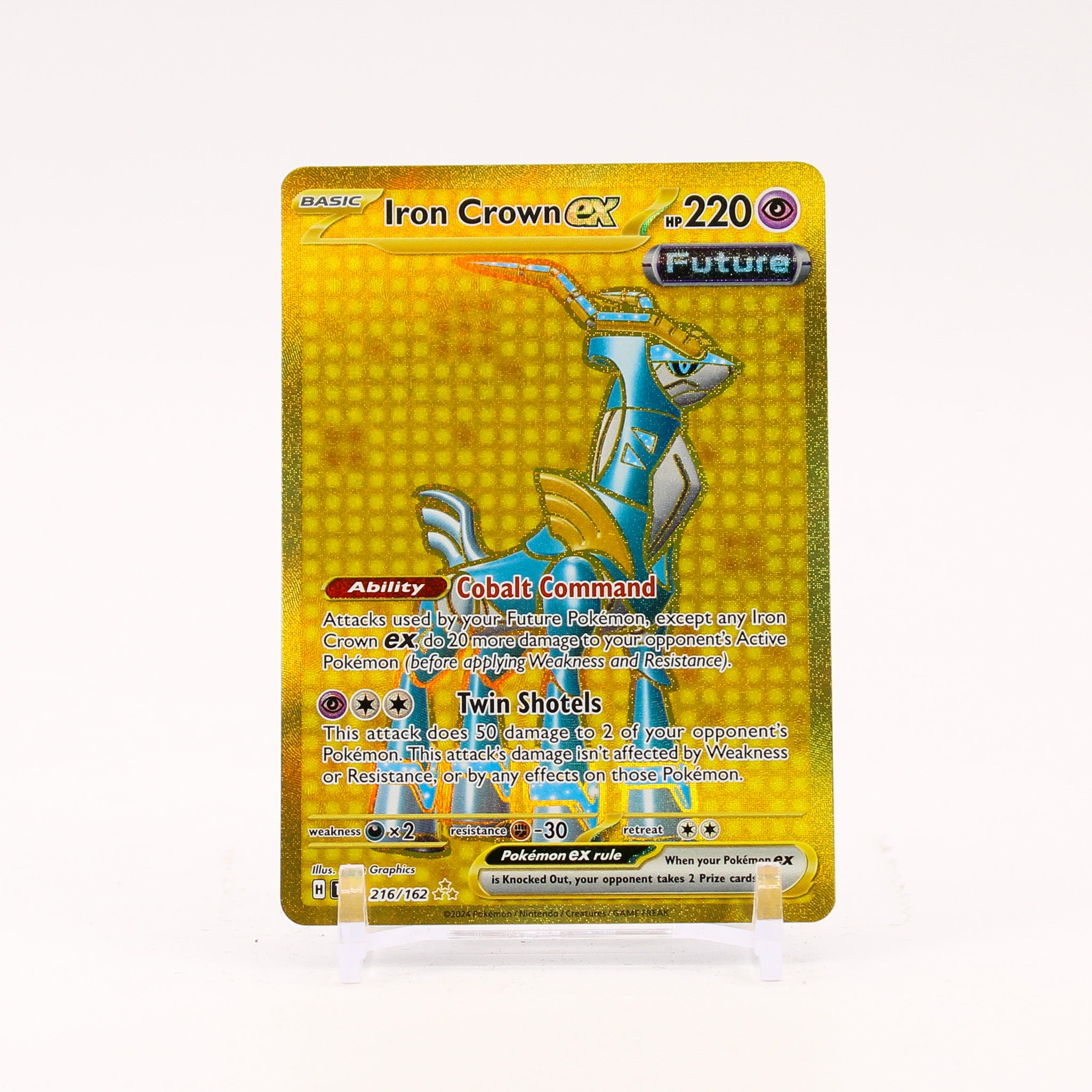 Iron Crown ex - 216/162 Temporal Forces Gold Pokemon - NM/MINT