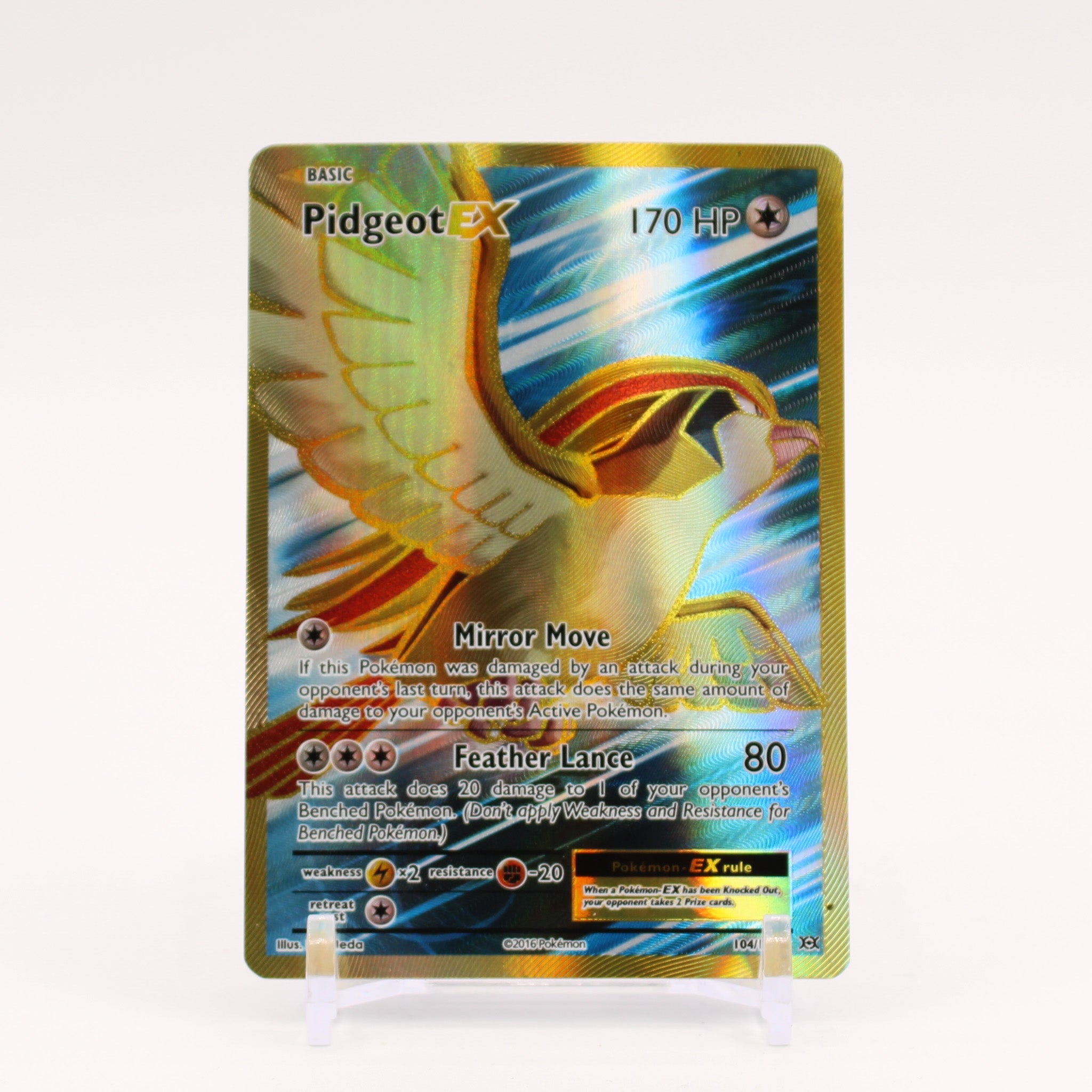 Pidgeot EX - 104/108 Evolutions Gold Pokemon - NM